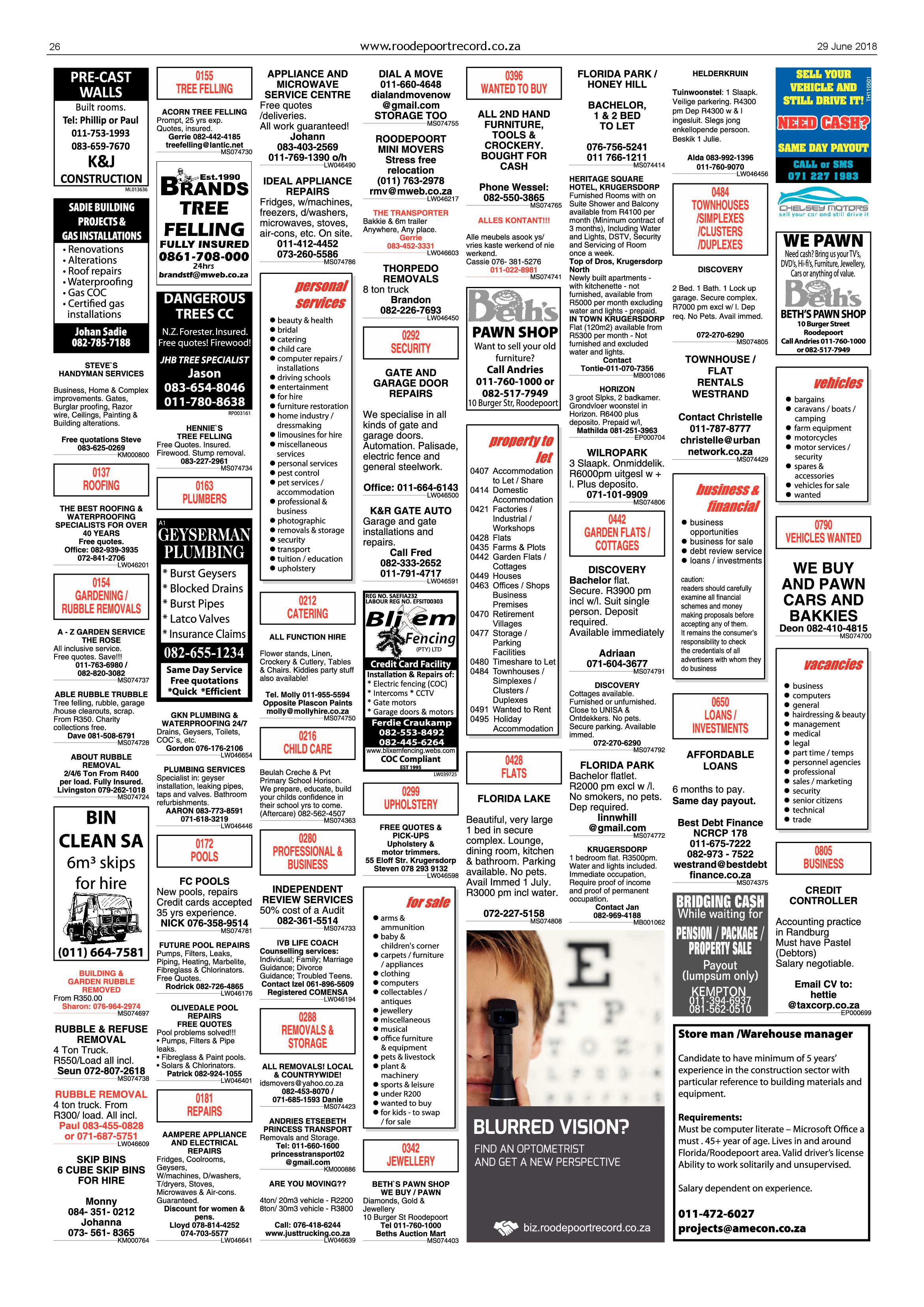 Roodepoort Record 29 June 2018 page 26