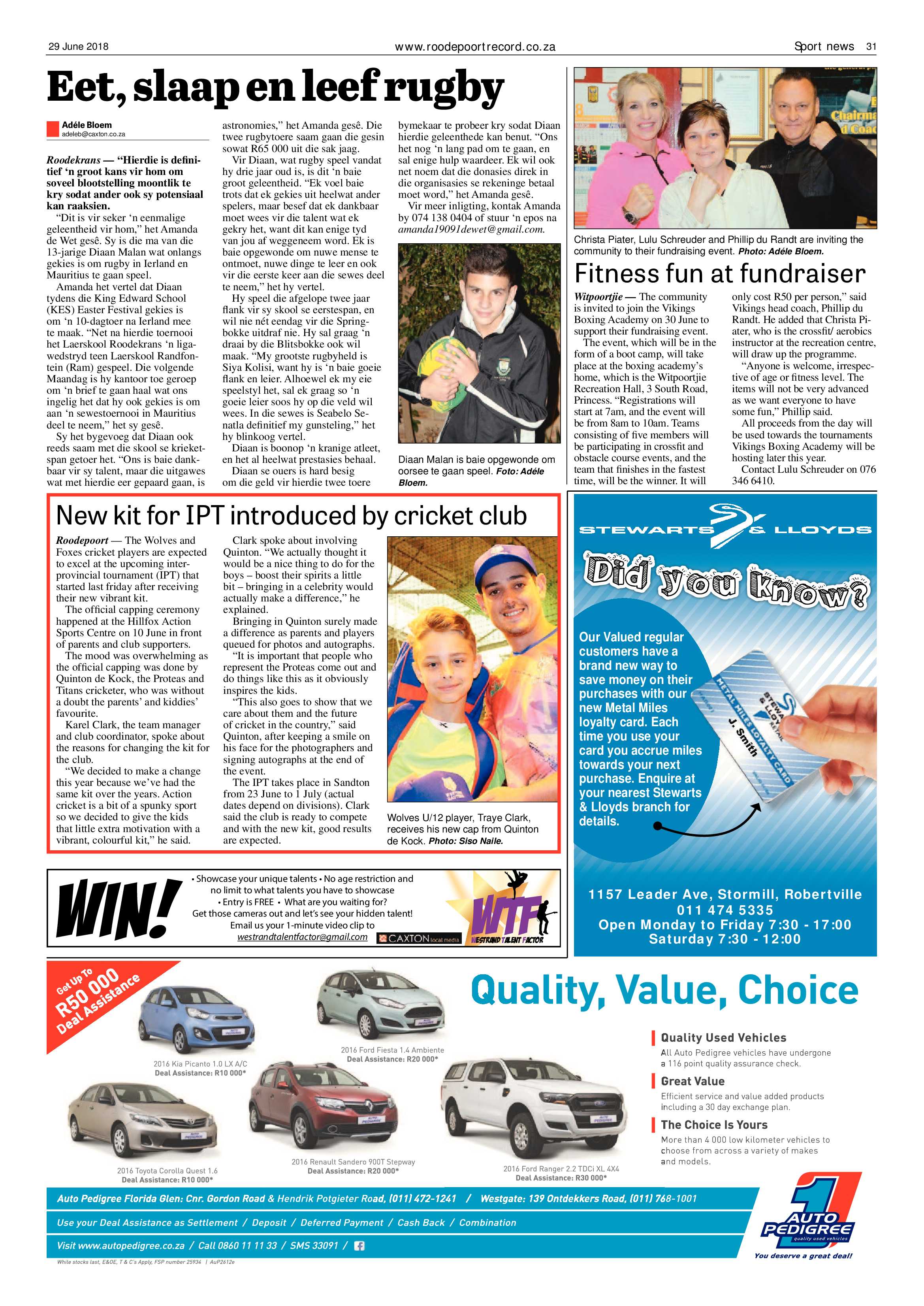 Roodepoort Record 29 June 2018 page 31