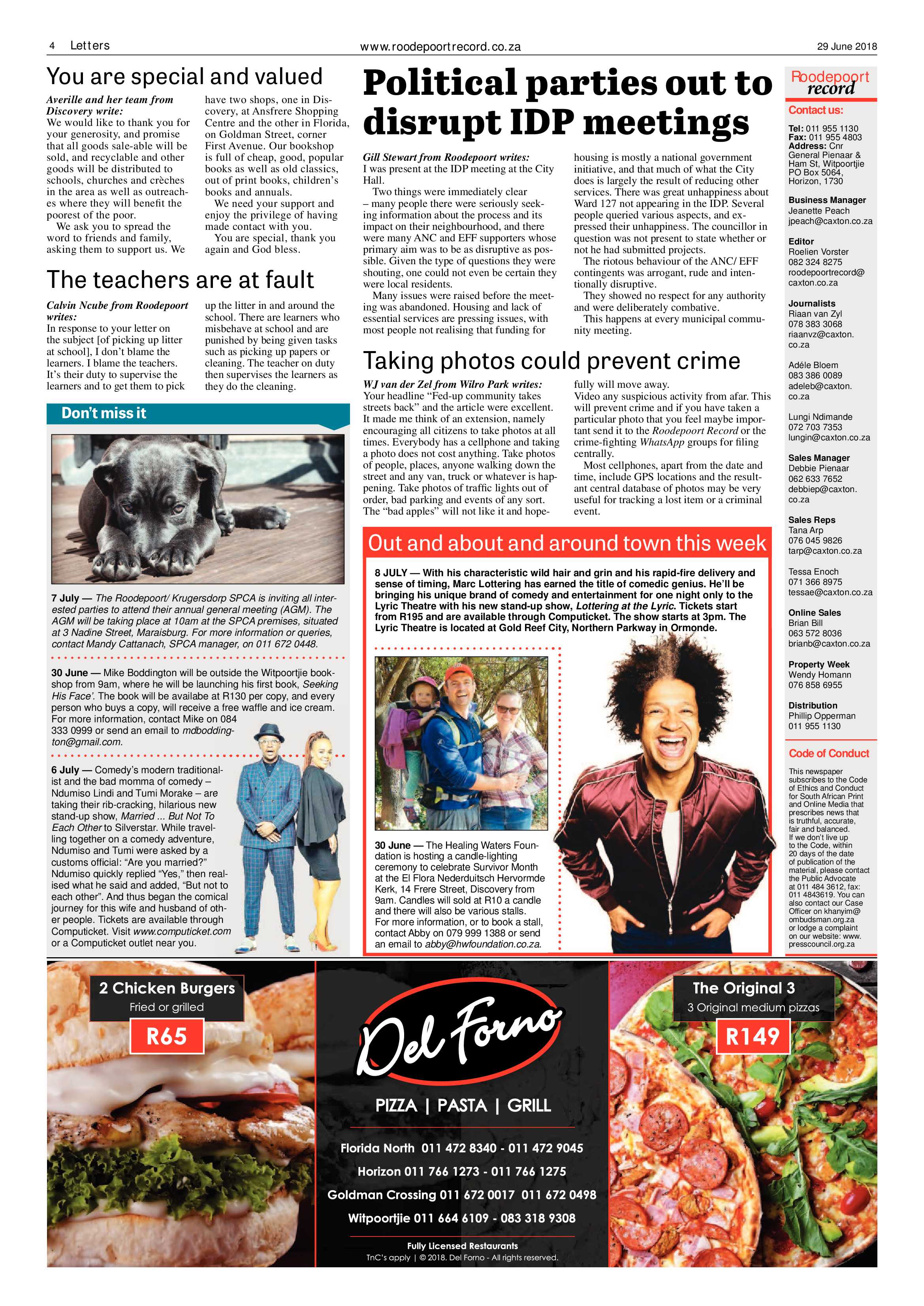 Roodepoort Record 29 June 2018 page 4