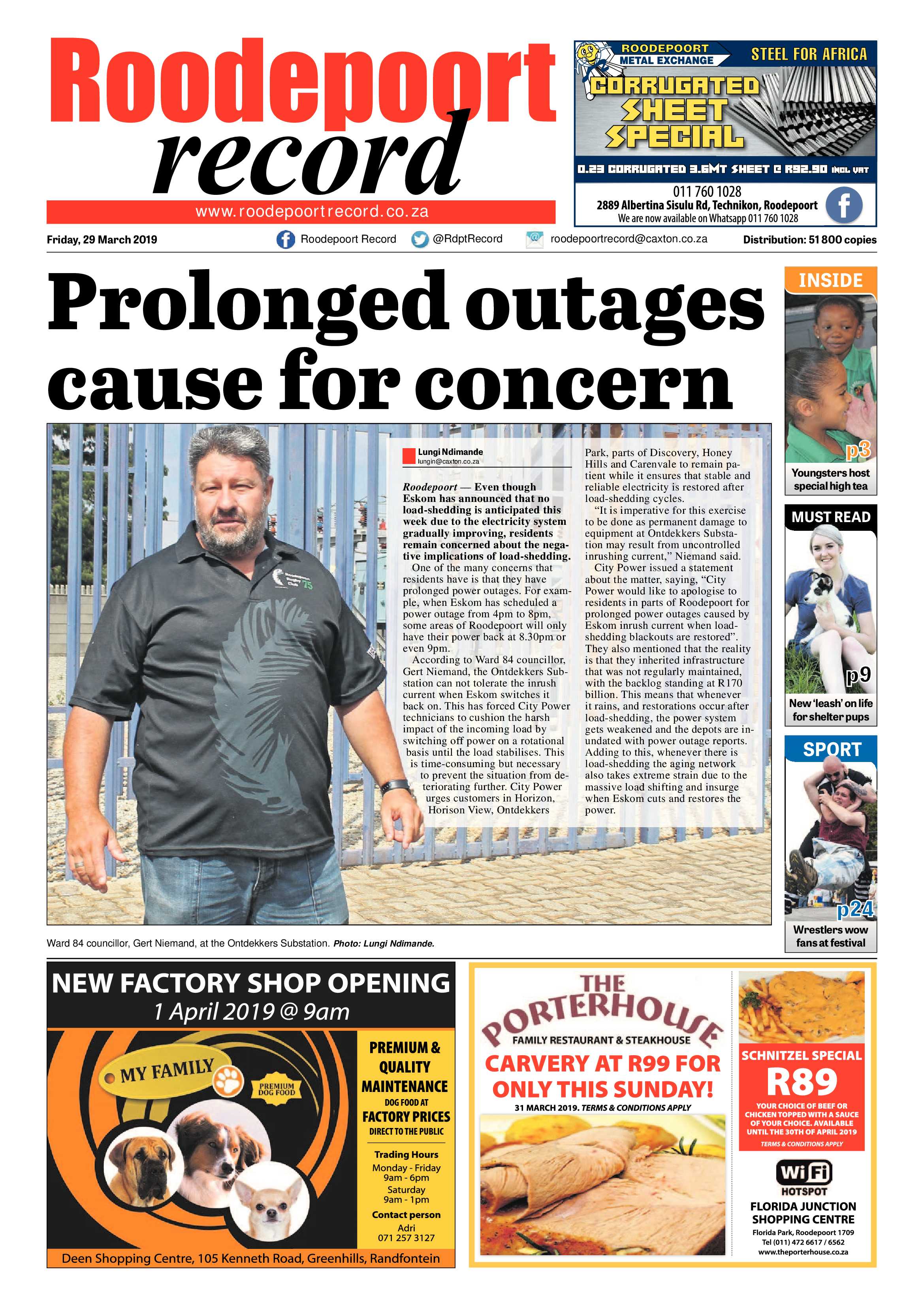 Roodepoort Record 29 March 2019 page 1