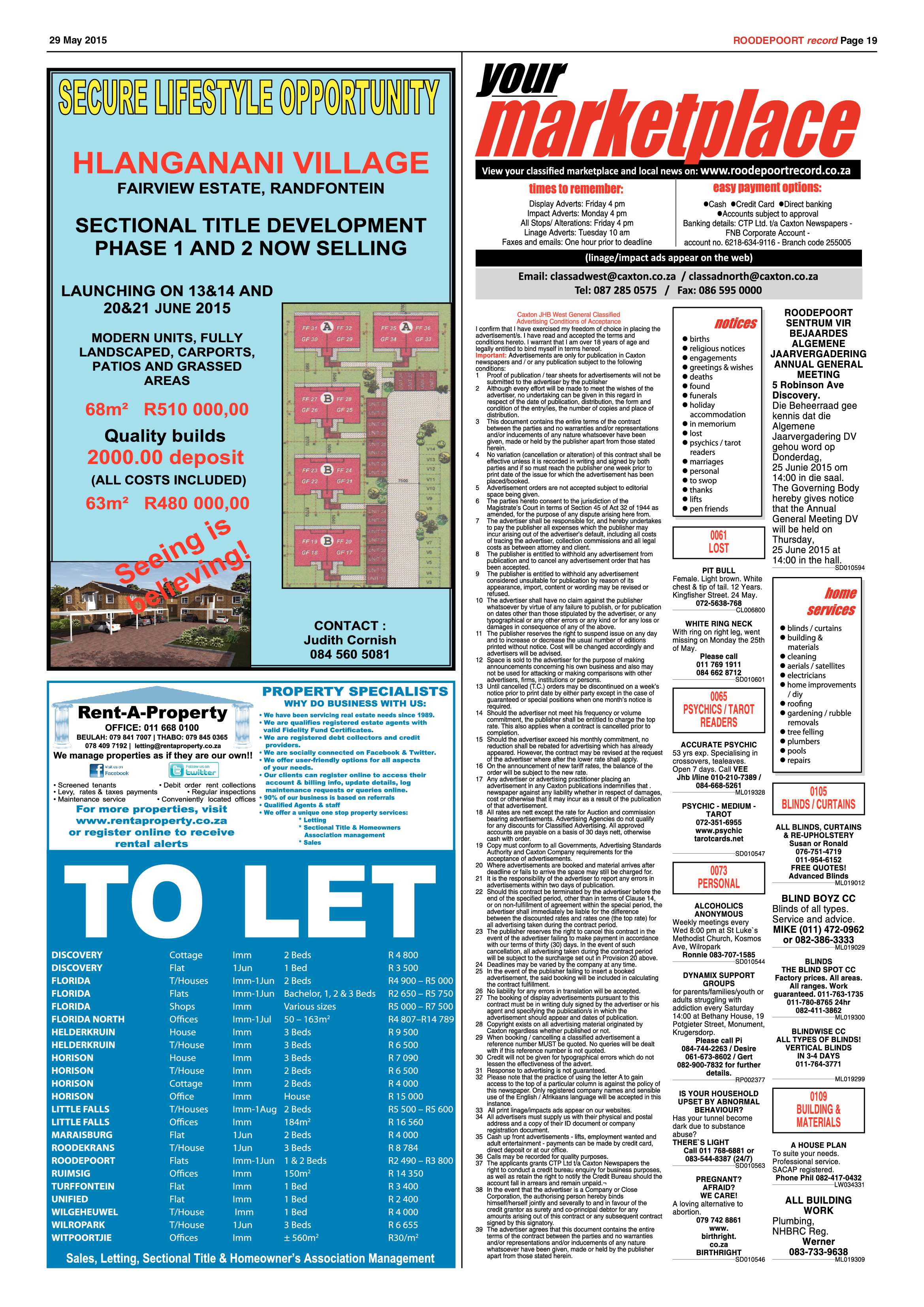 Roodepoort Record 29 May 2015 page 19