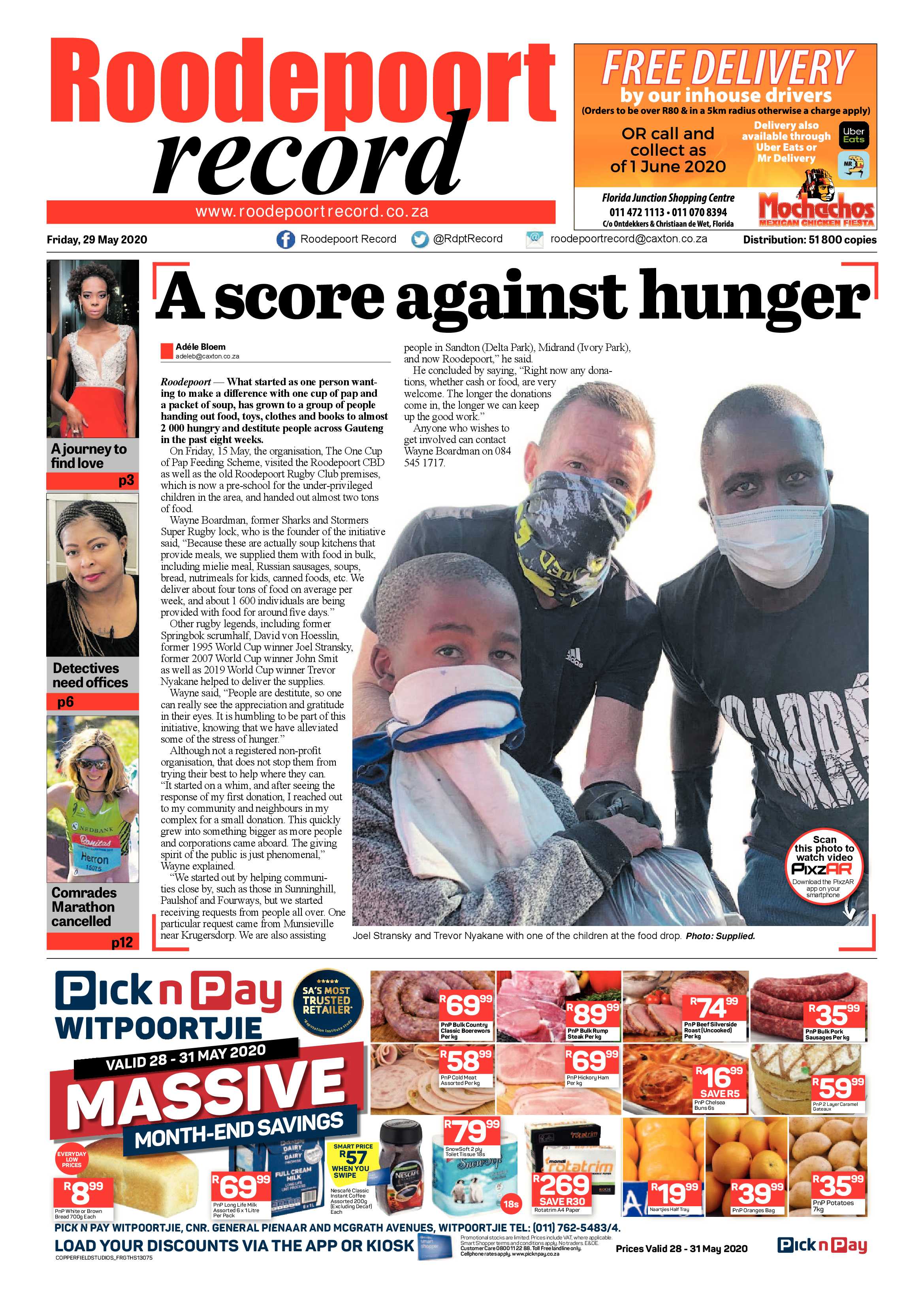 Roodepoort Record 29 May 2020 page 1