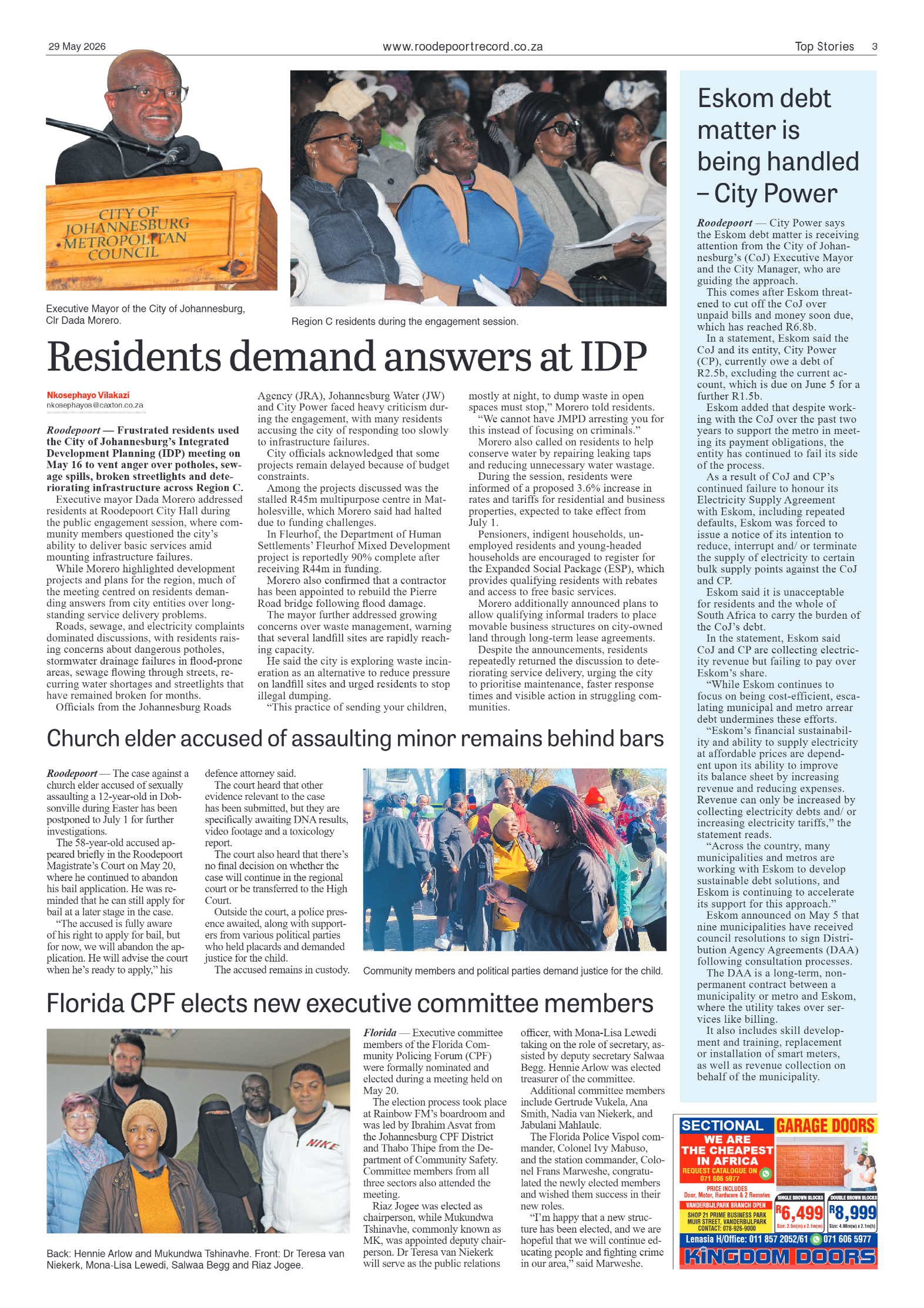 Roodepoort Record 29 May 2026 page 3