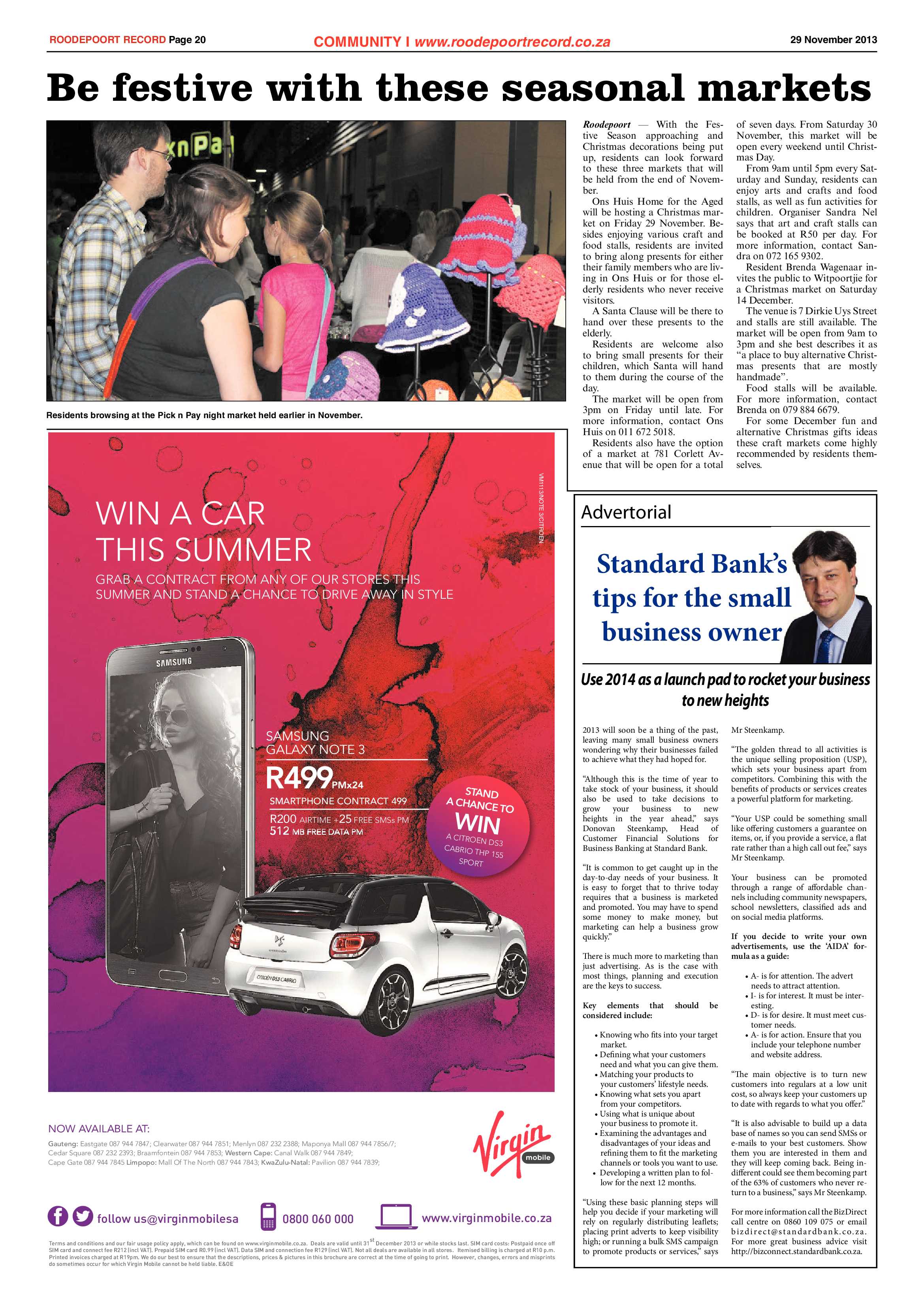 Roodepoort Record 29 November 2013 page 20