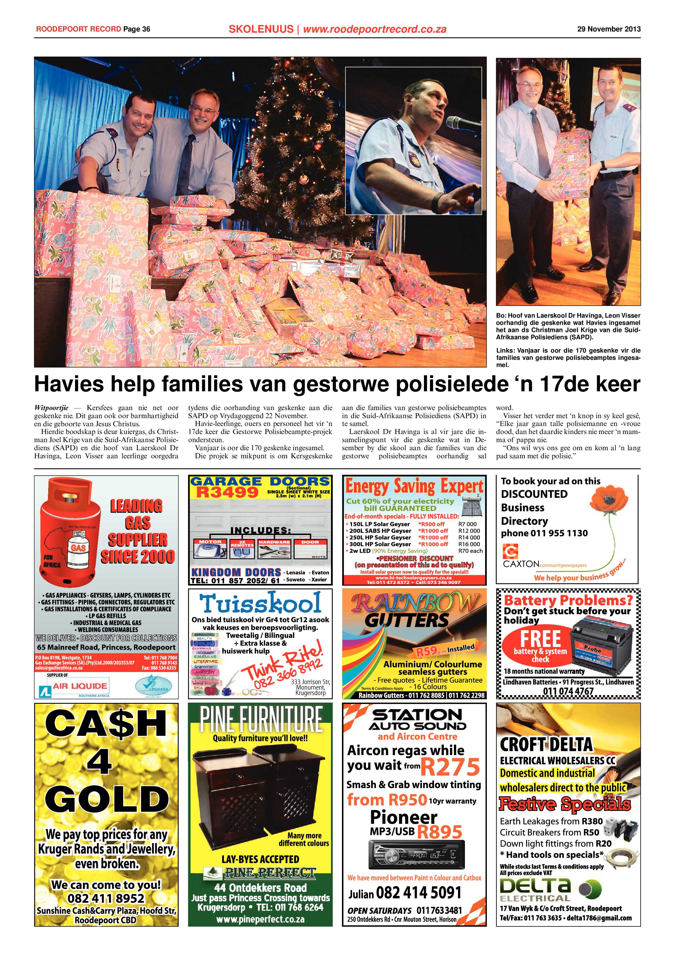 Roodepoort Record 29 November 2013 page 36