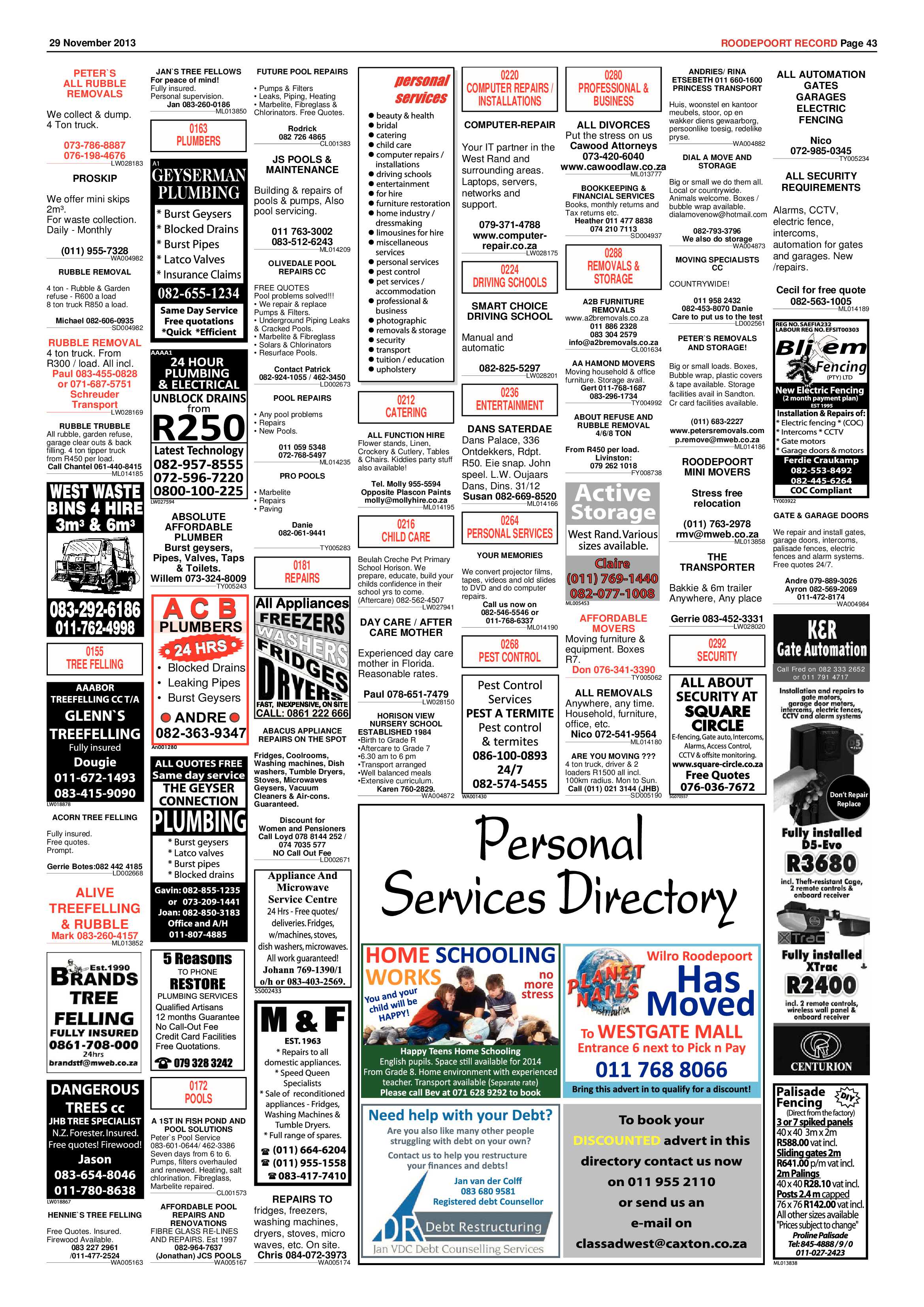 Roodepoort Record 29 November 2013 page 43