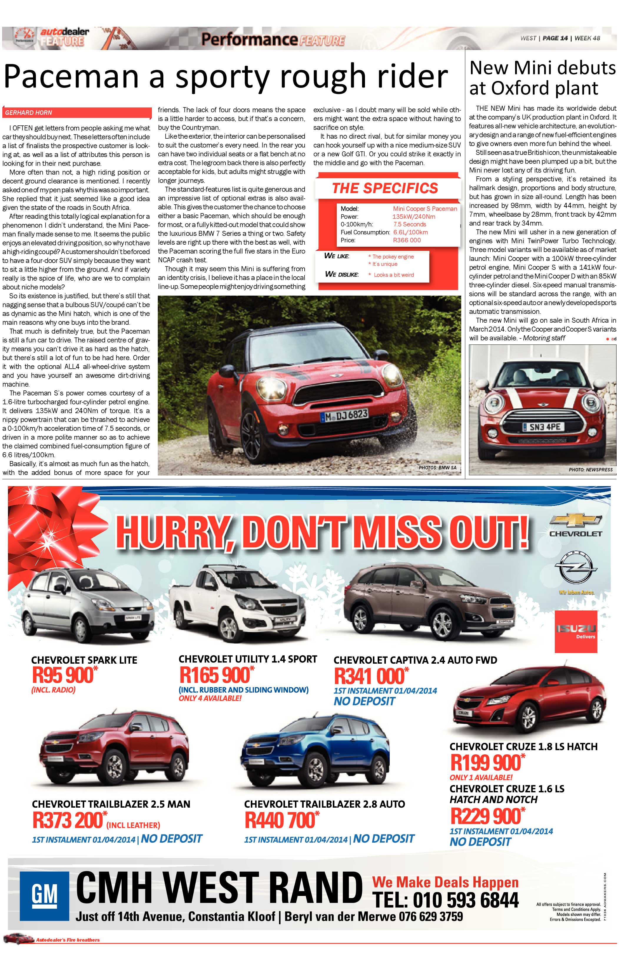 Roodepoort Record 29 November 2013 page 62