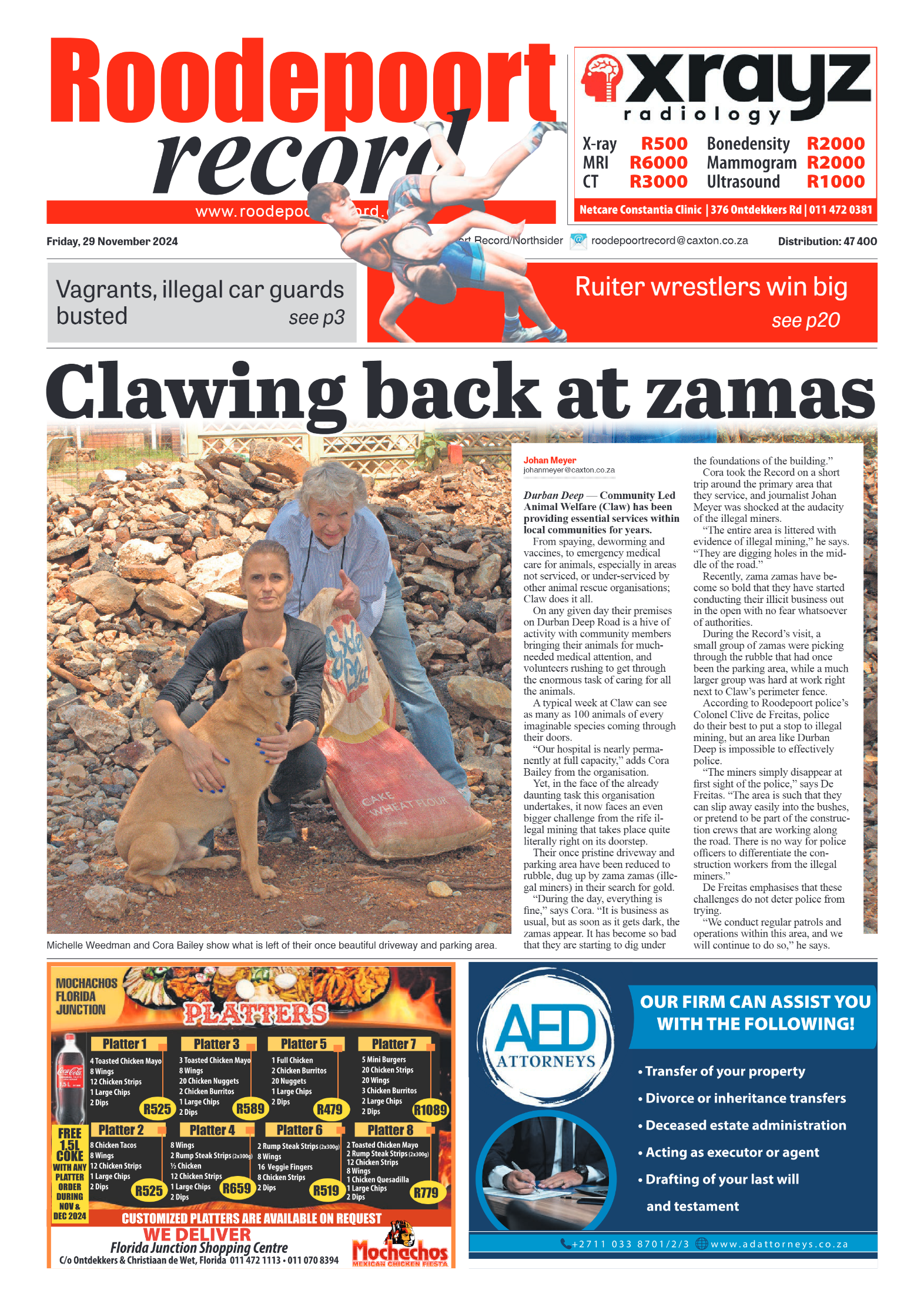 Roodepoort Record 29 November 2024 page 1