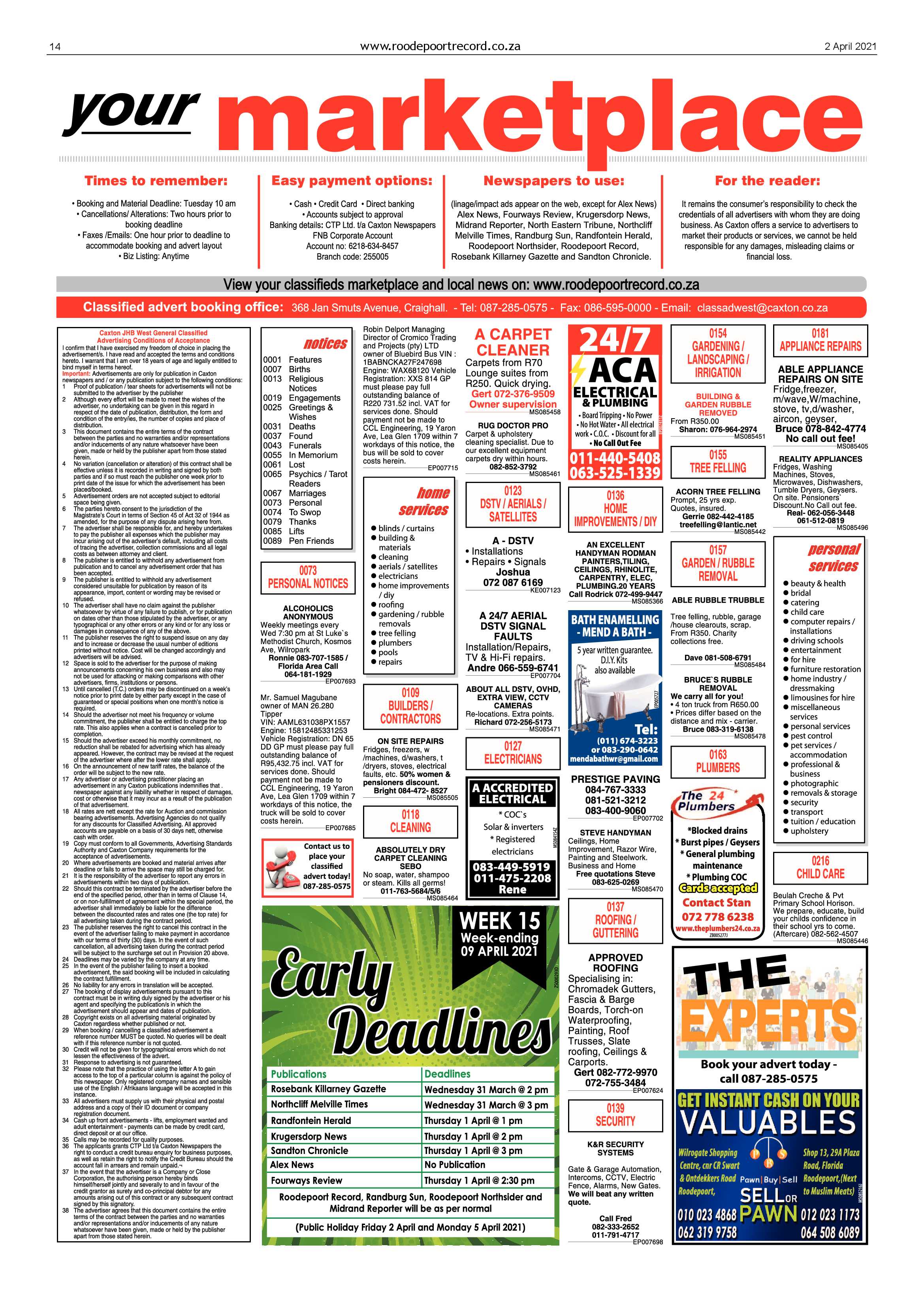 Roodepoort Record 2 April 2021 page 14