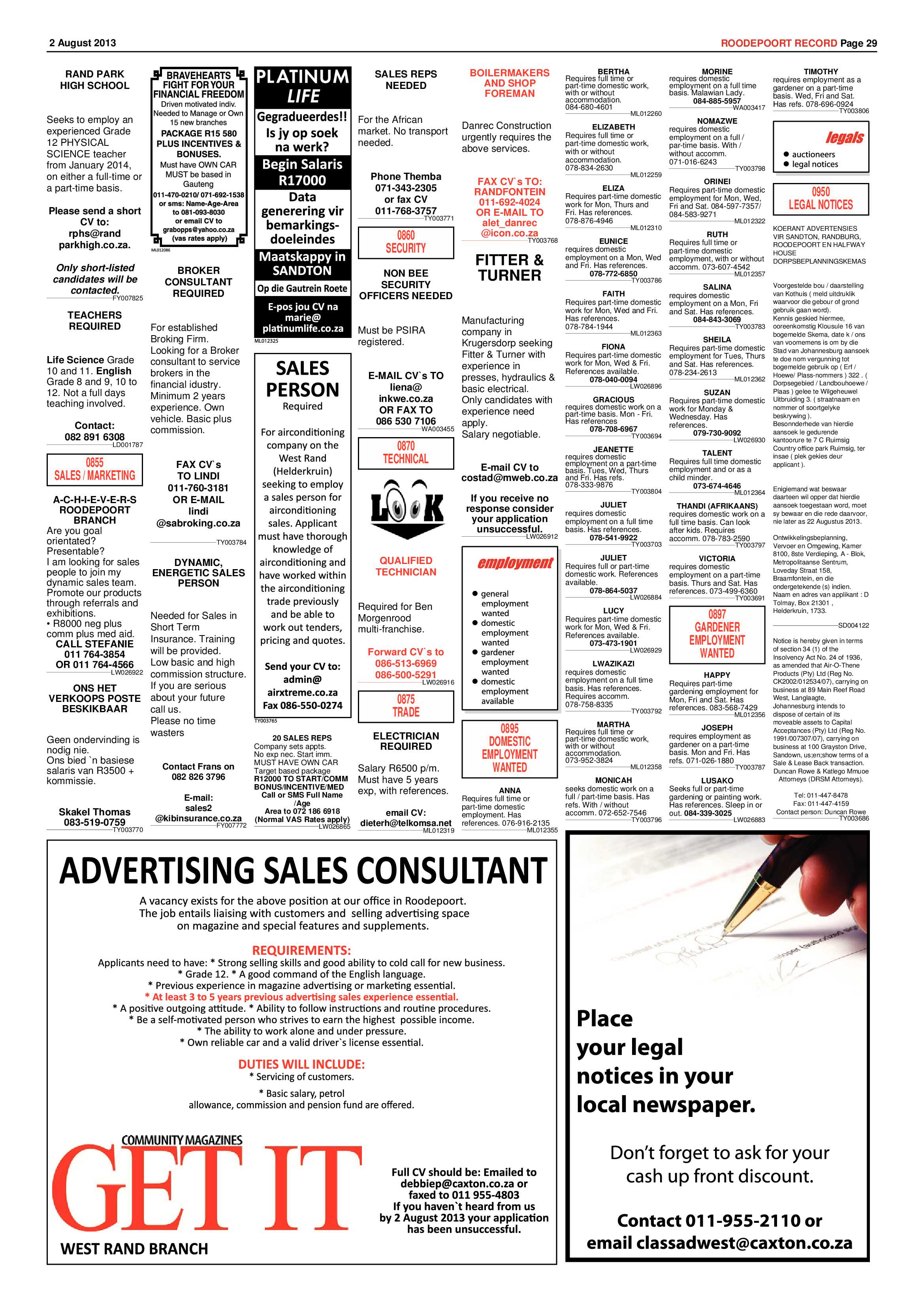 Roodepoort Record 17 June 2016 page 29