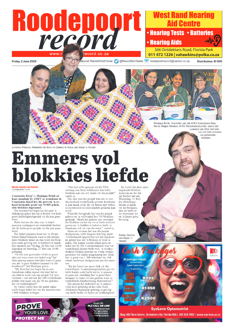 Roodepoort Record 2 June 2023 page 1