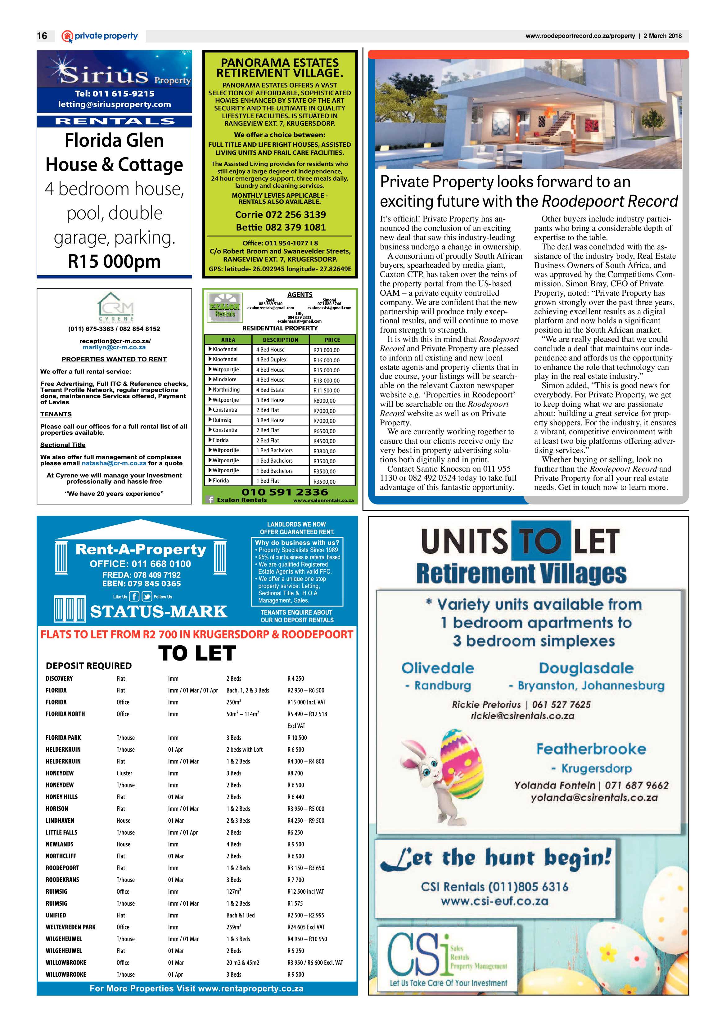 Roodepoort Record 2 March 2018 page 16