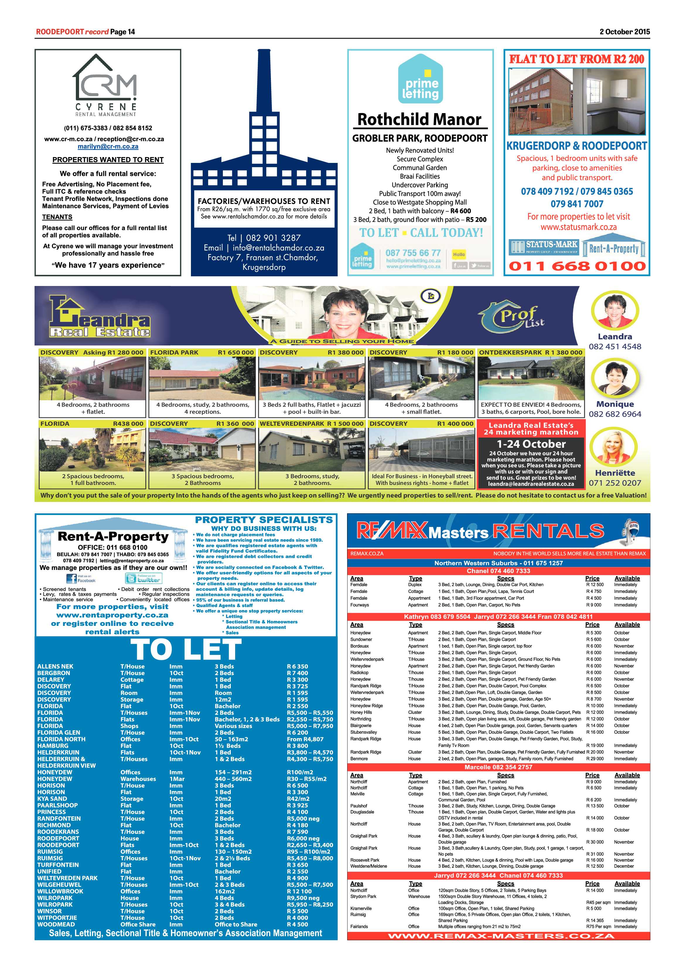 Roodepoort Record 2 October 2015 page 18