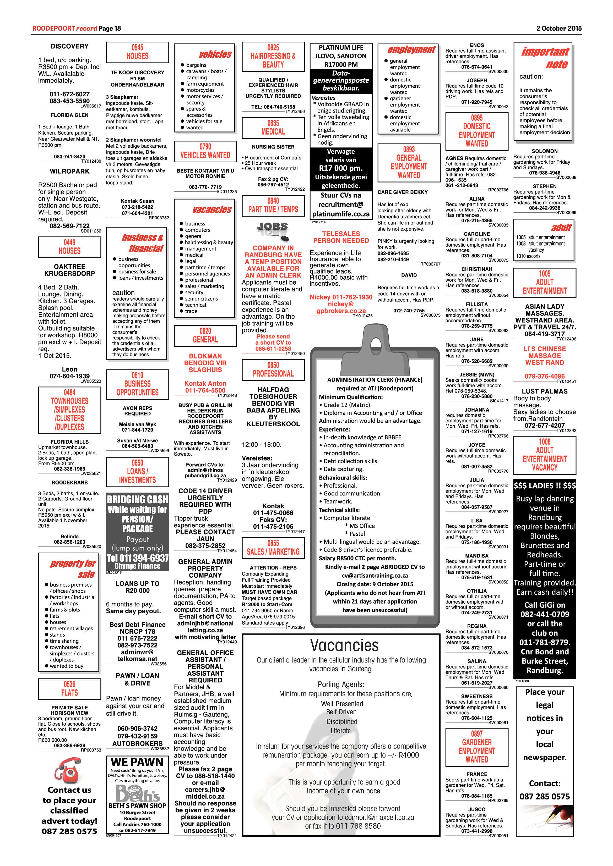 Roodepoort Record 2 October 2015 page 22