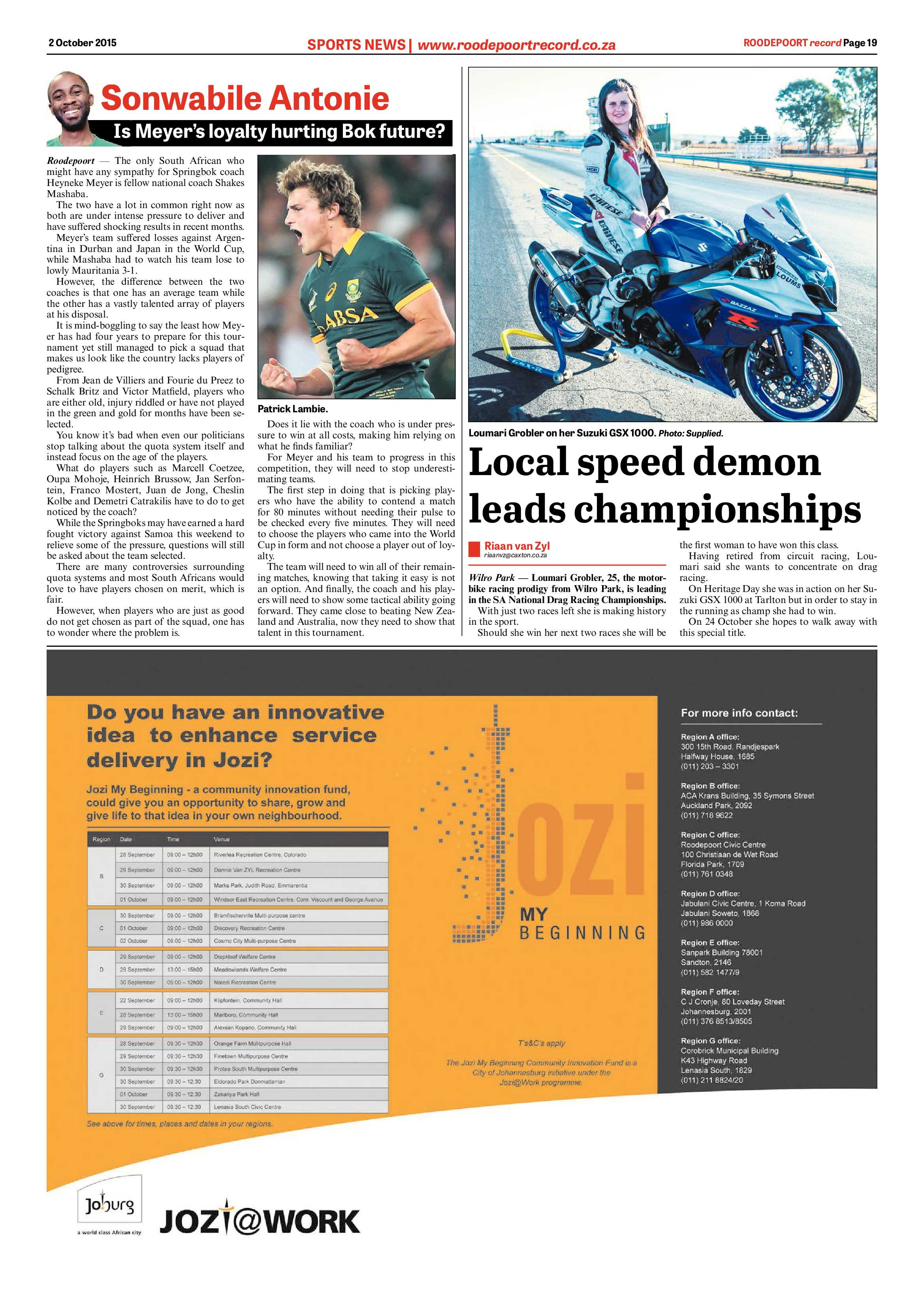 Roodepoort Record 2 October 2015 page 23