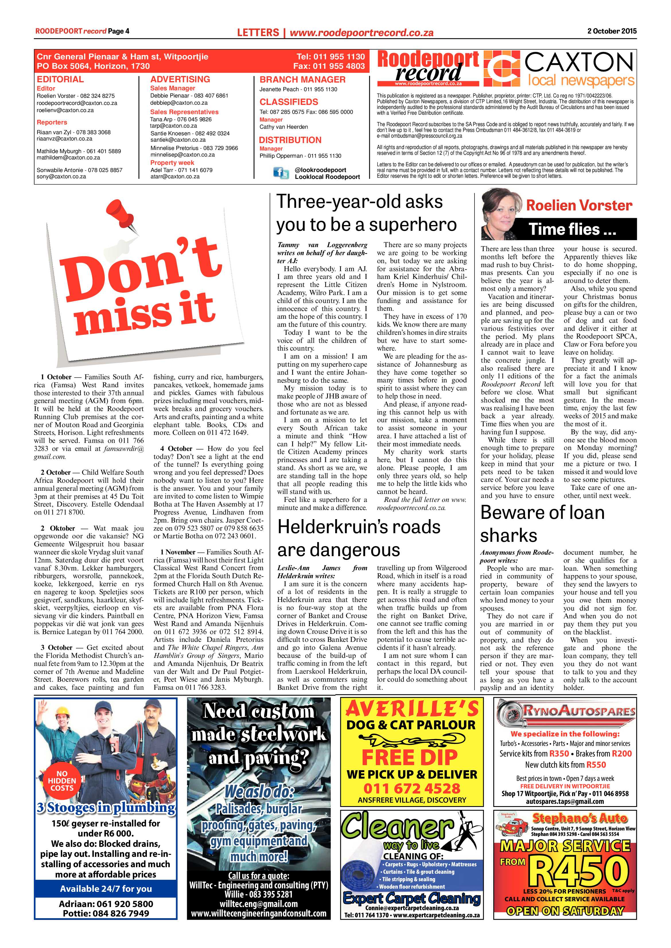 Roodepoort Record 2 October 2015 page 4