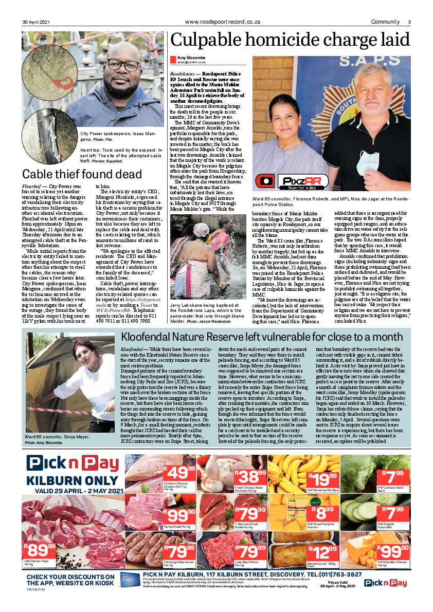 Roodepoort Record 30 April 2021 page 3
