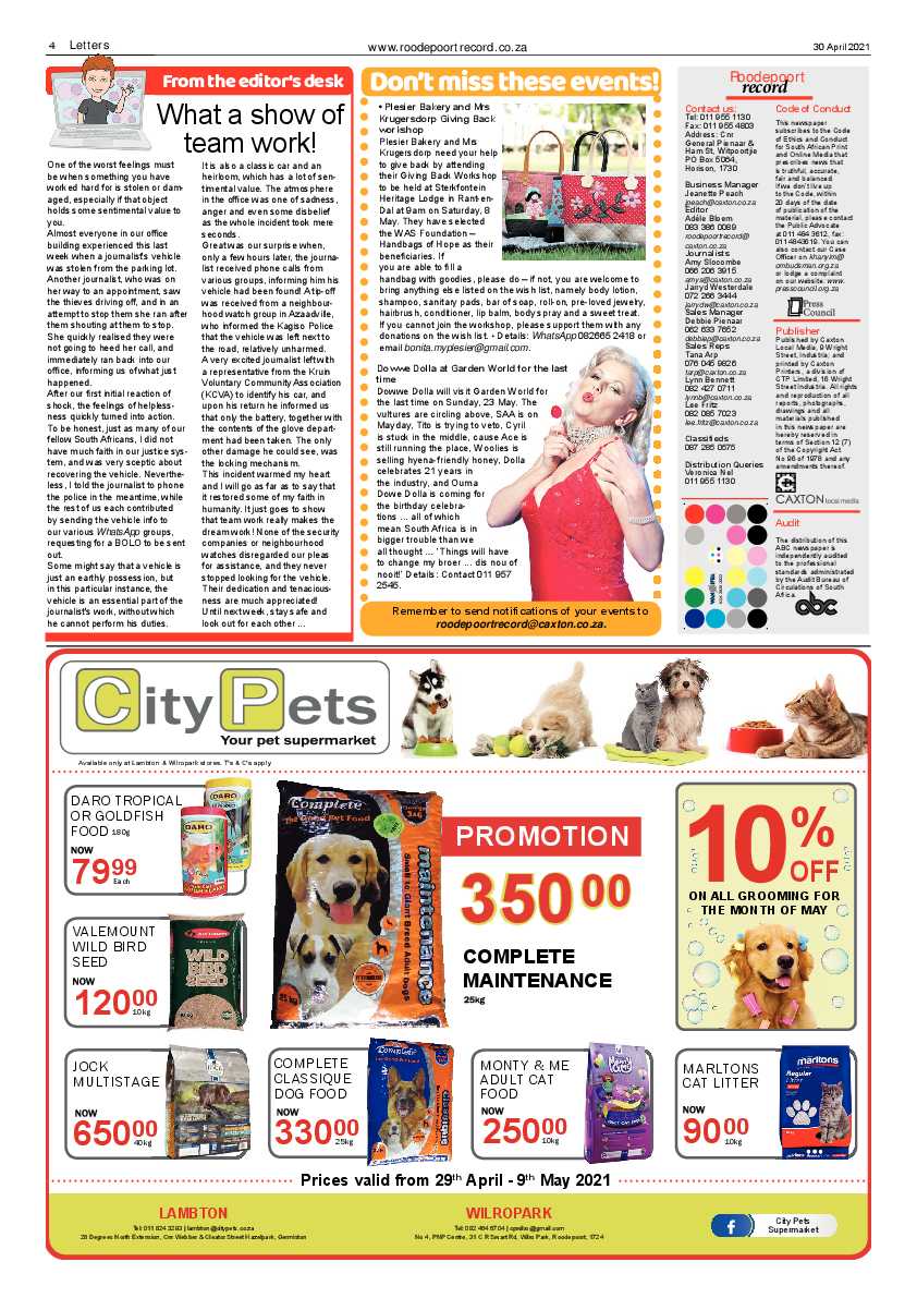 Roodepoort Record 30 April 2021 page 4