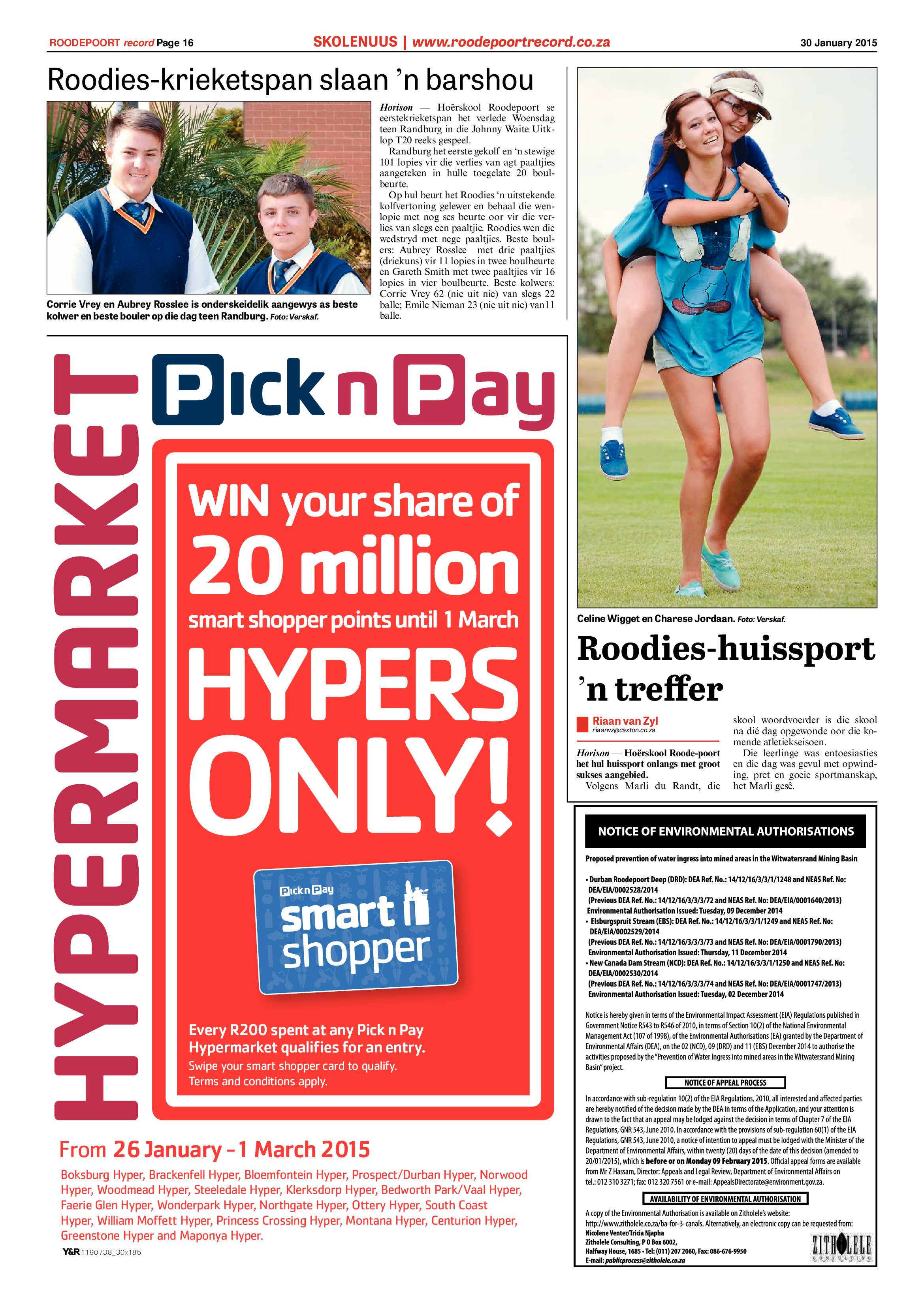 Roodepoort Record 30 January 2015 page 16