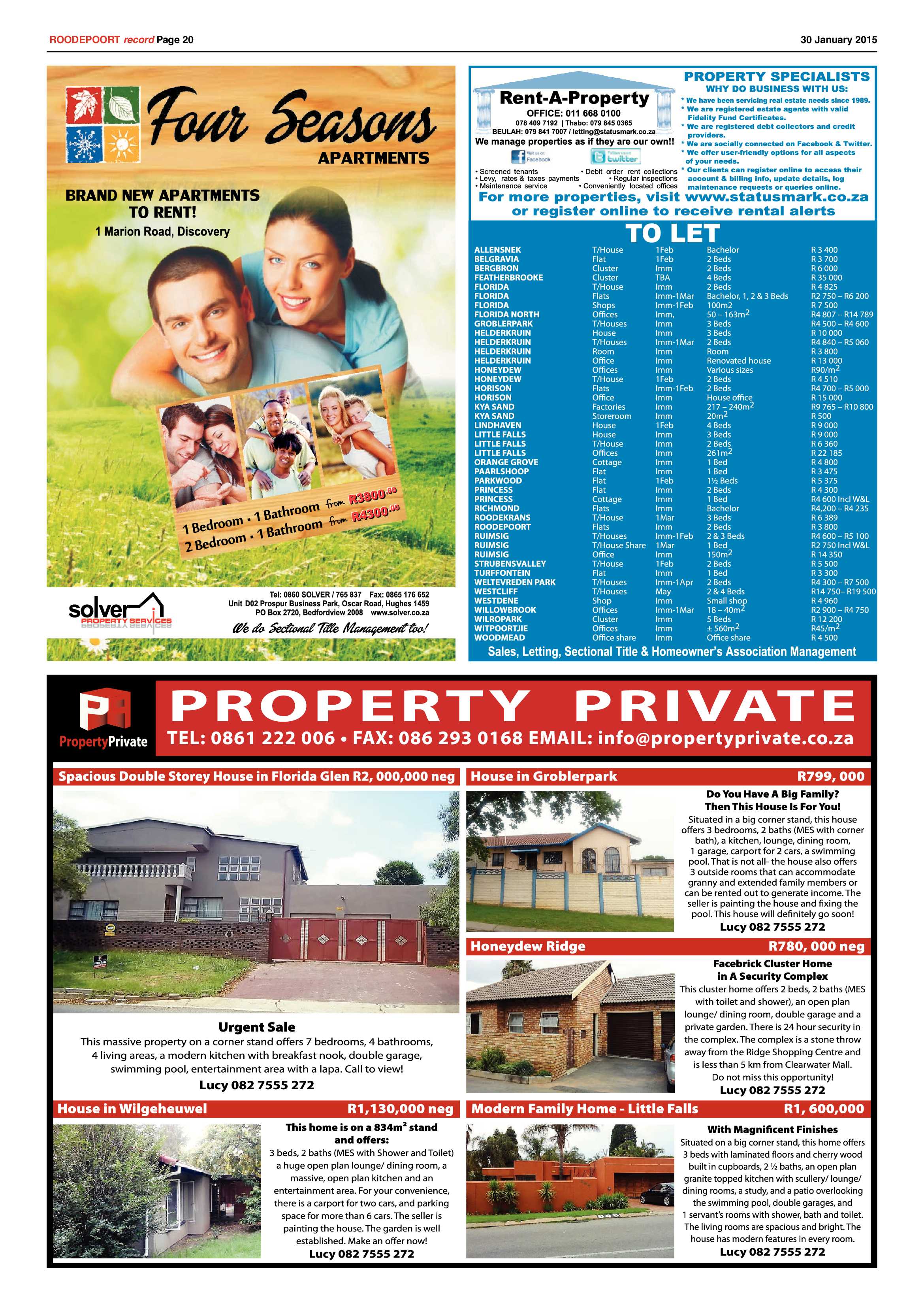 Roodepoort Record 30 January 2015 page 20