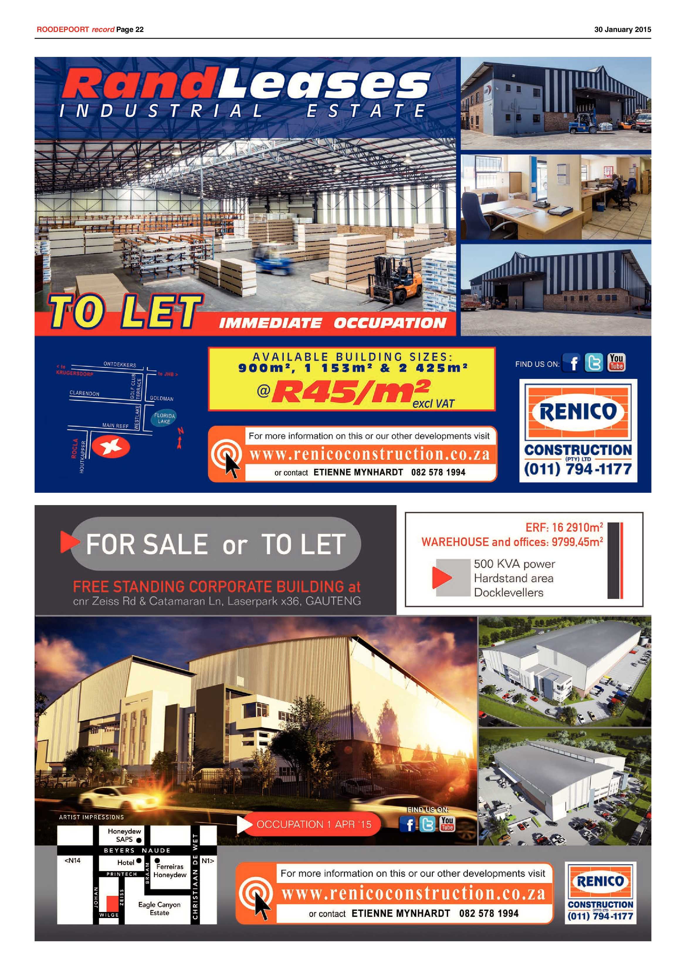 Roodepoort Record 30 January 2015 page 22