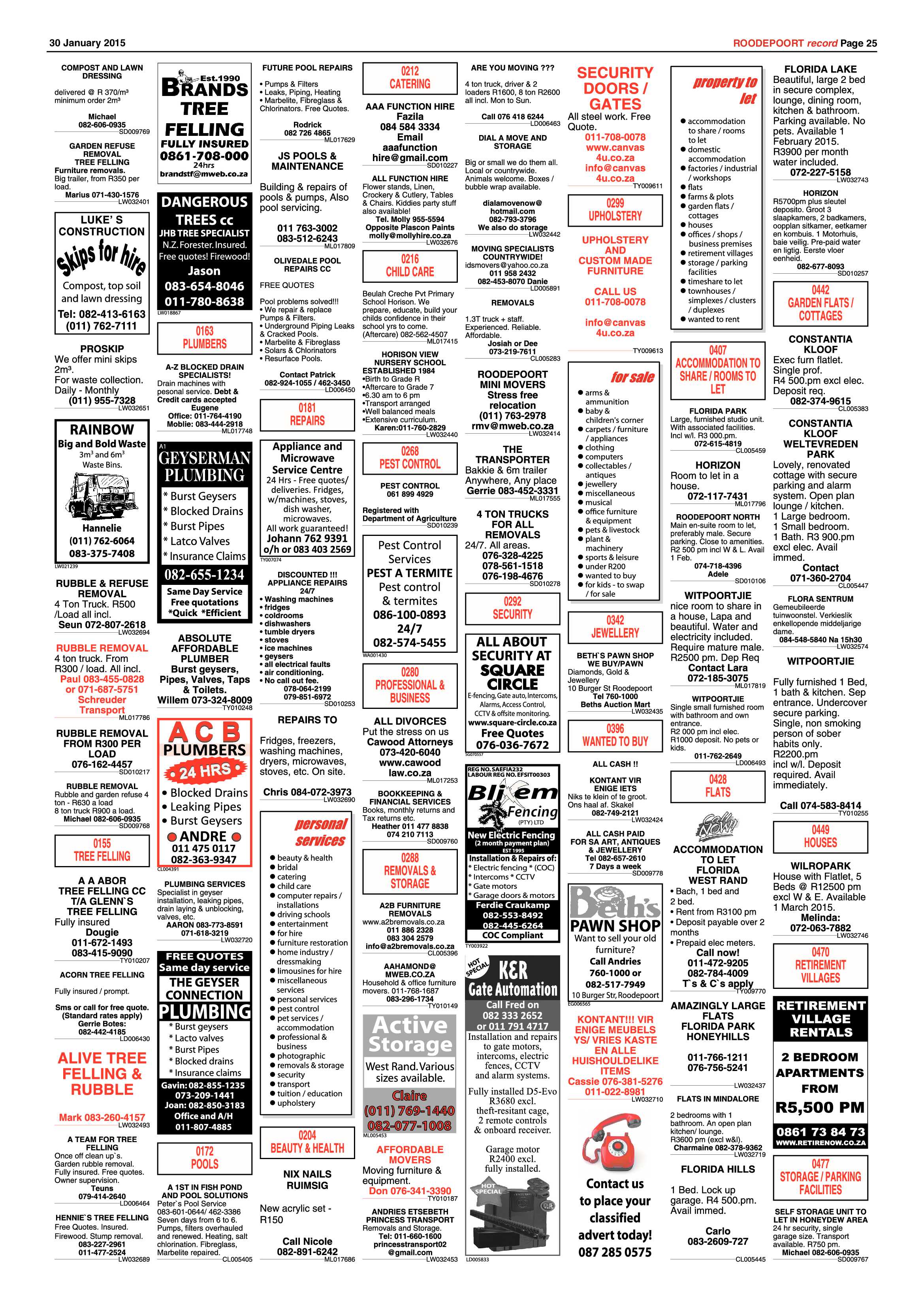 Roodepoort Record 30 January 2015 page 25