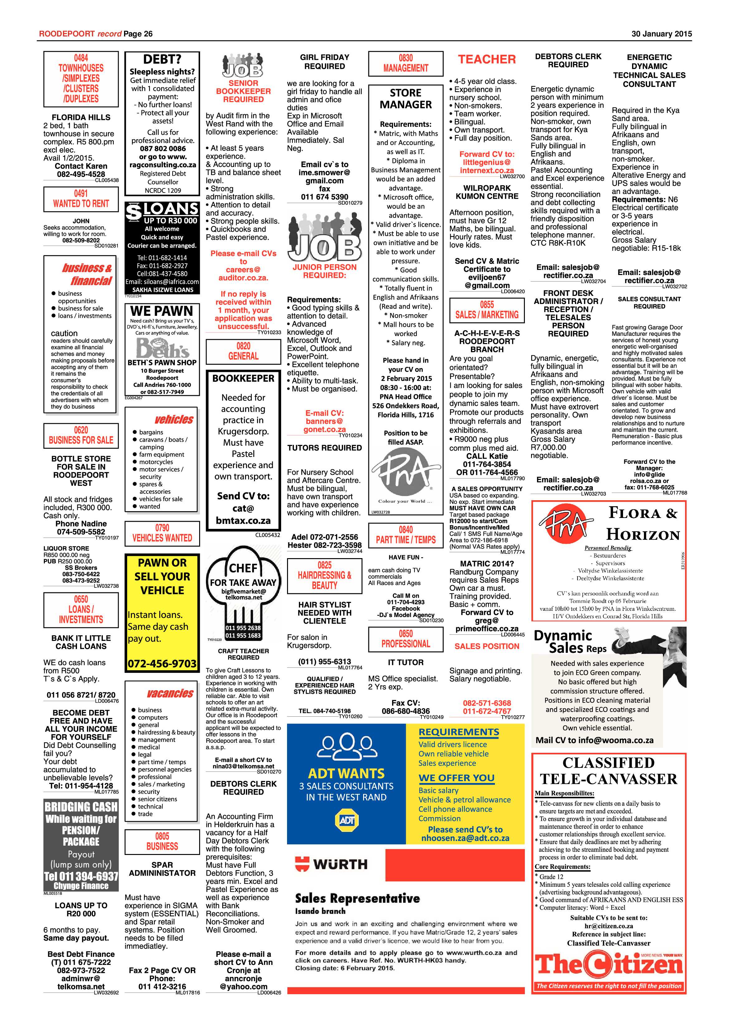 Roodepoort Record 30 January 2015 page 26