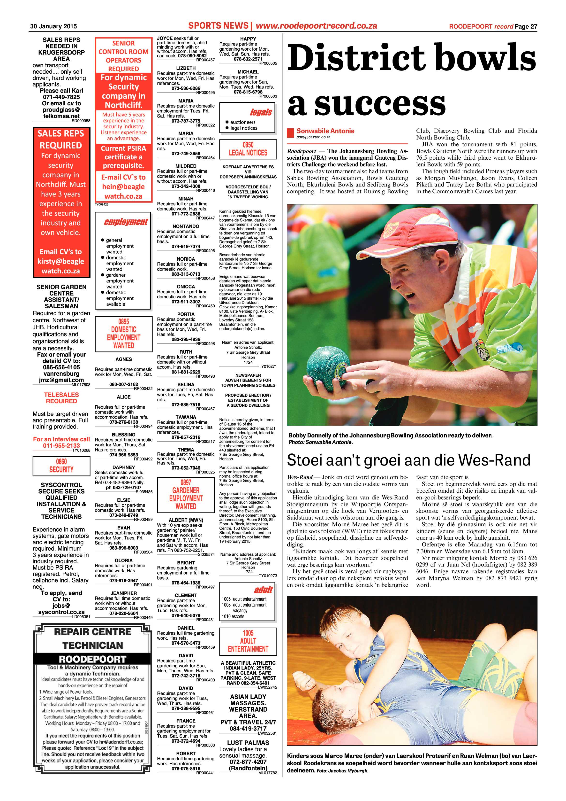 Roodepoort Record 30 January 2015 page 27