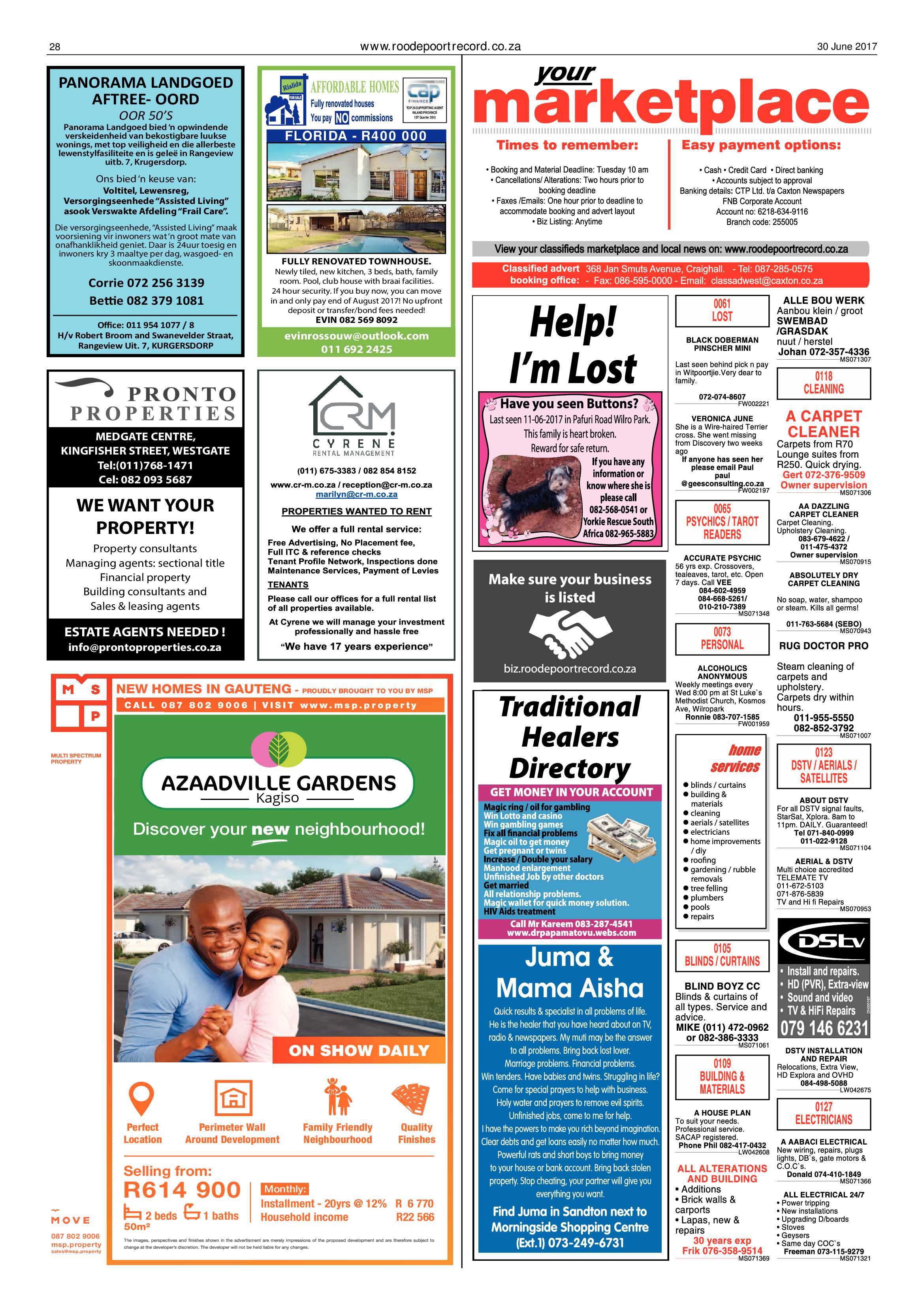 Roodepoort Record 30 June 2017 page 28