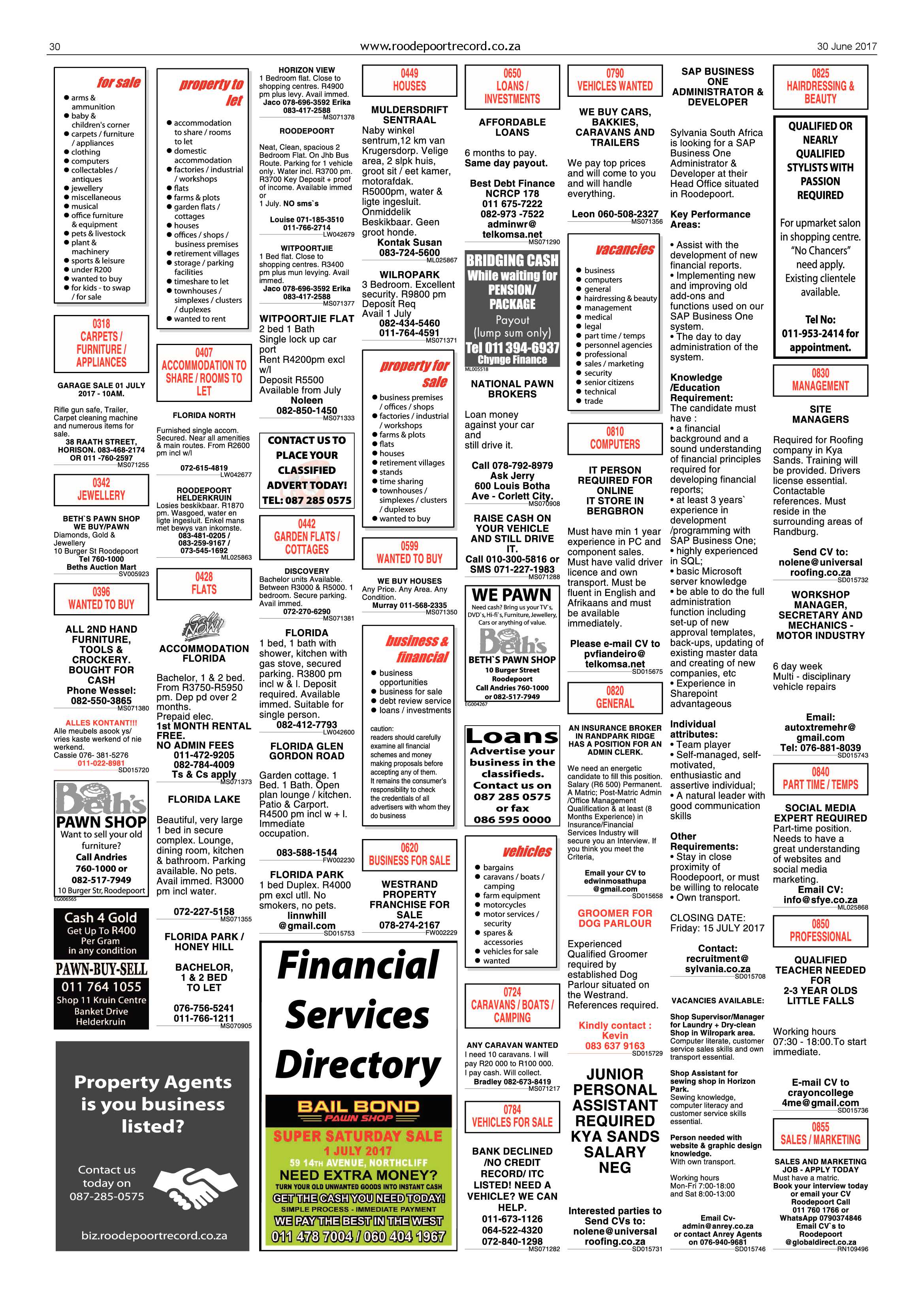 Roodepoort Record 30 June 2017 page 30