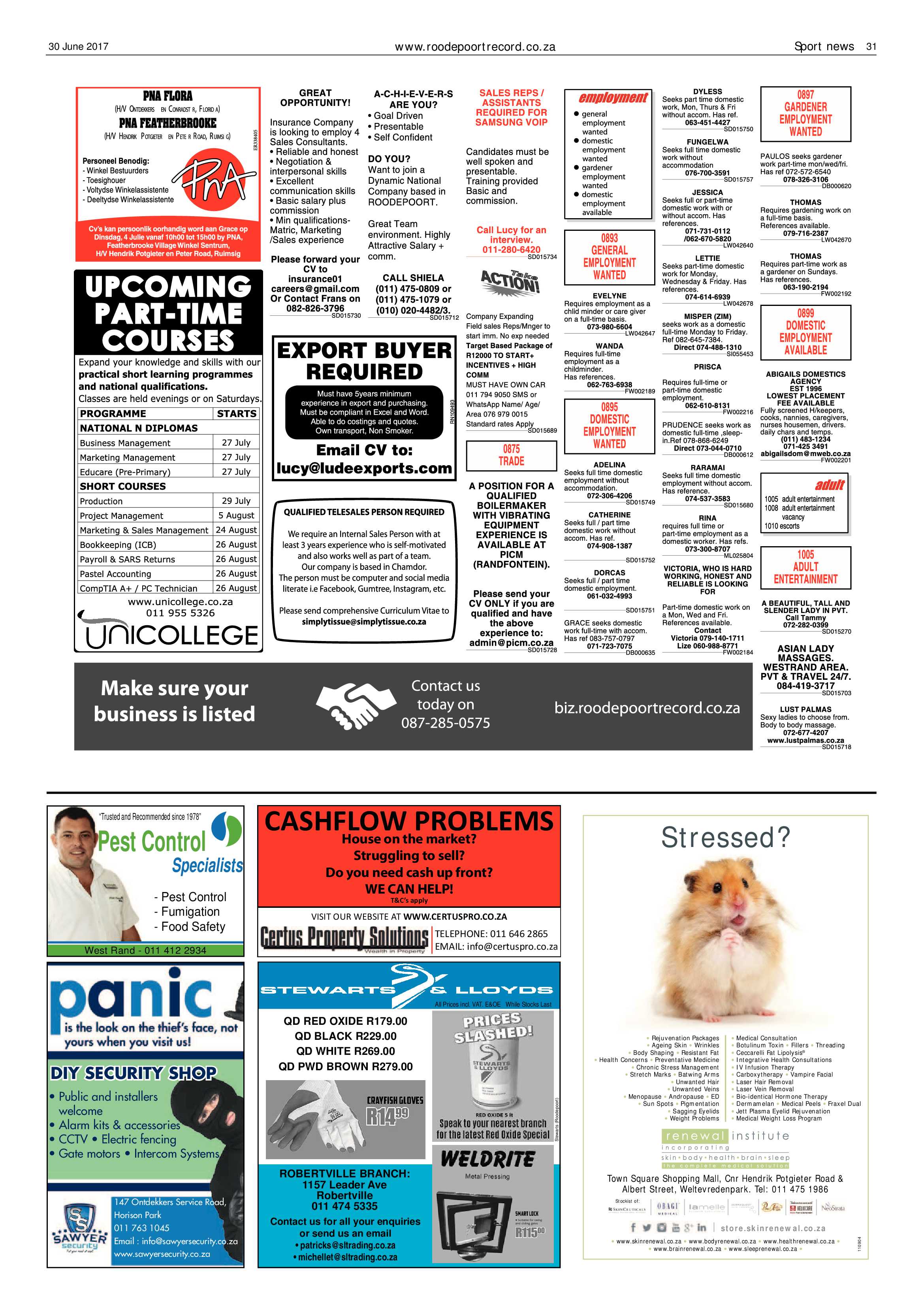 Roodepoort Record 30 June 2017 page 31