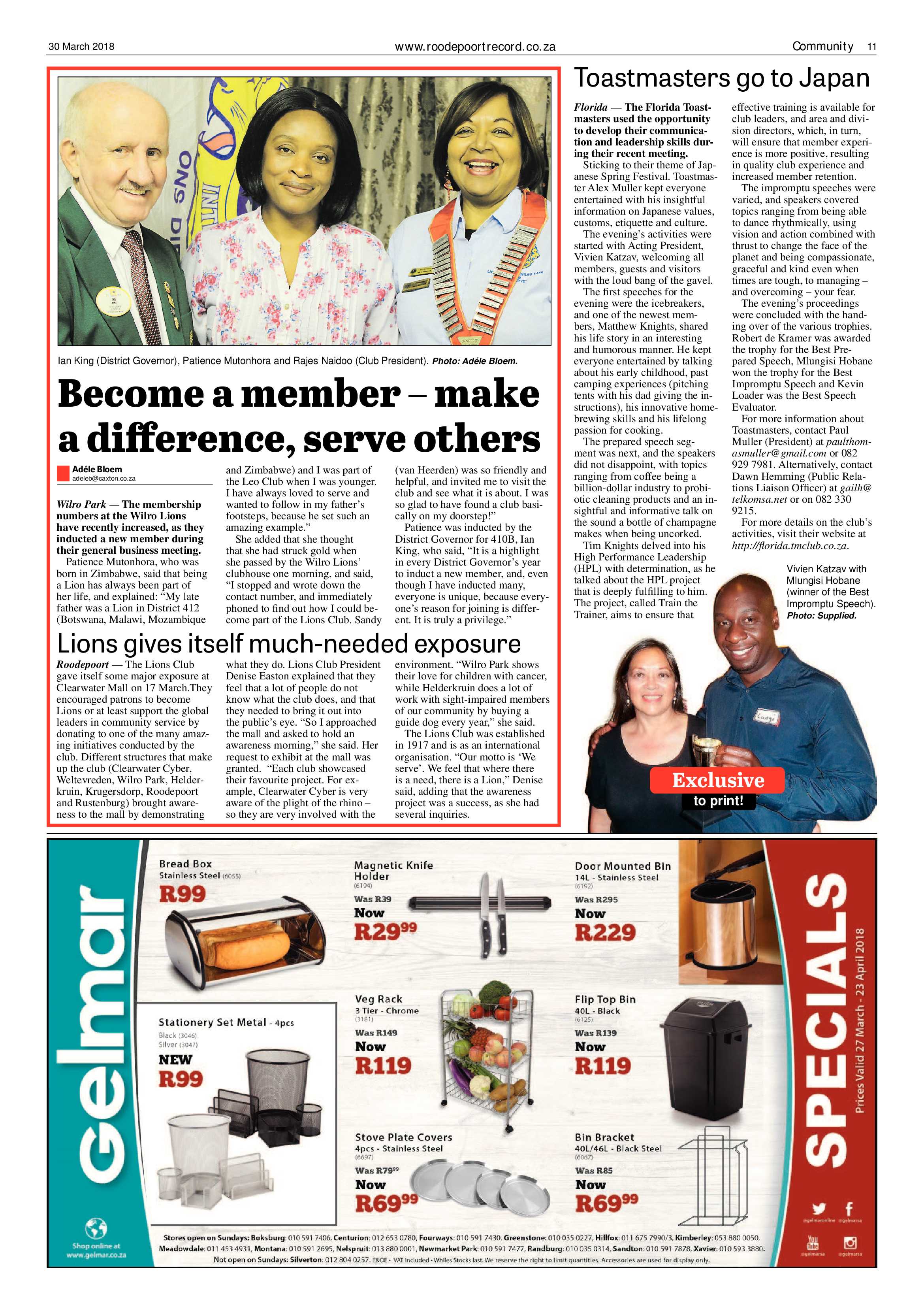 Roodepoort Record 30 March 2018 page 11