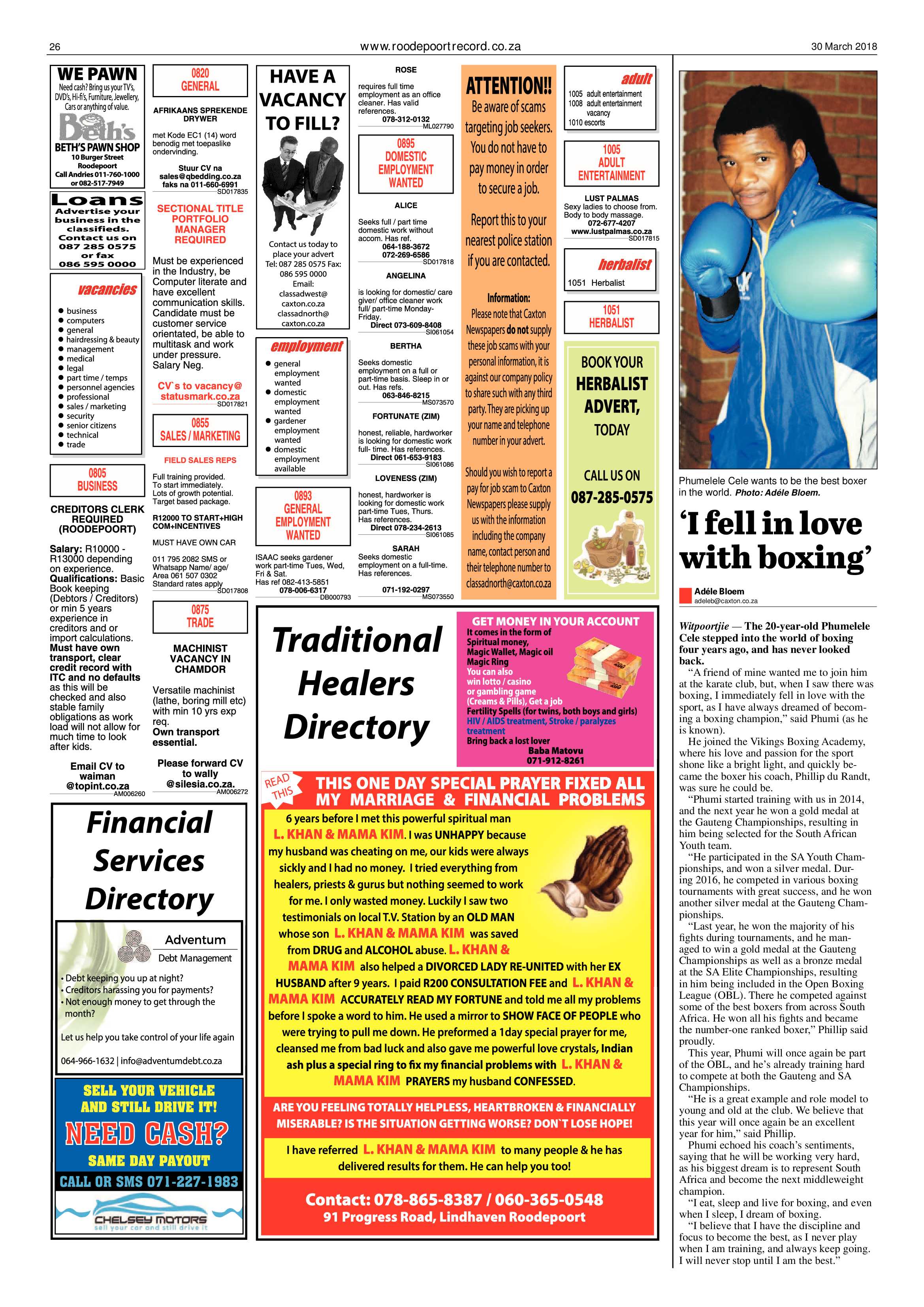 Roodepoort Record 30 March 2018 page 26