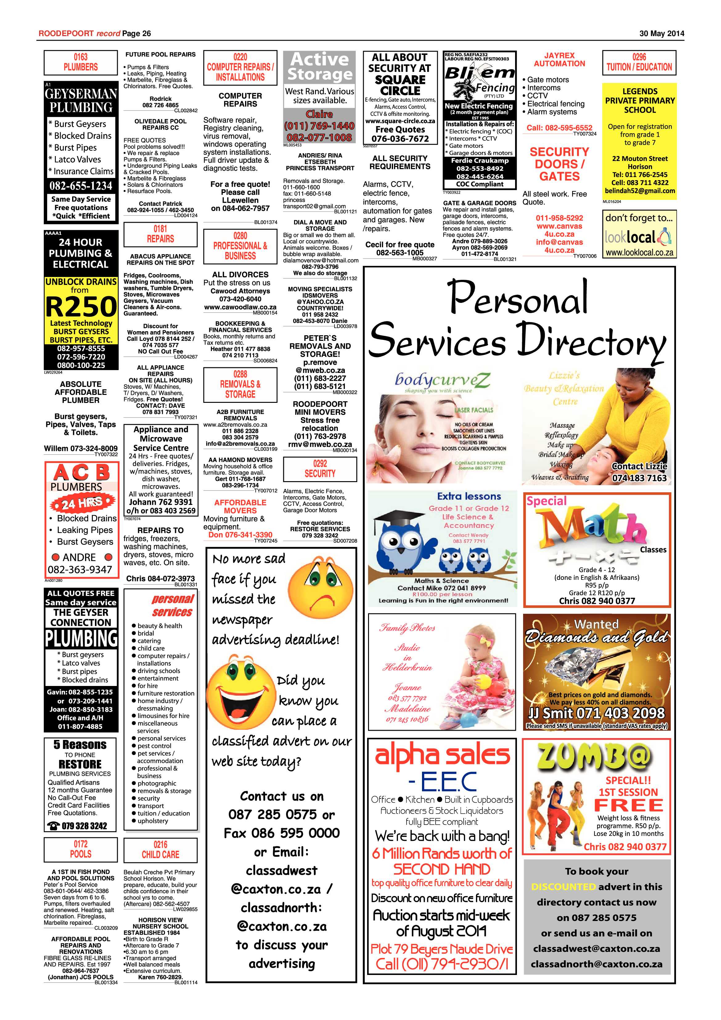 Roodepoort Record 30 May 2014 page 26