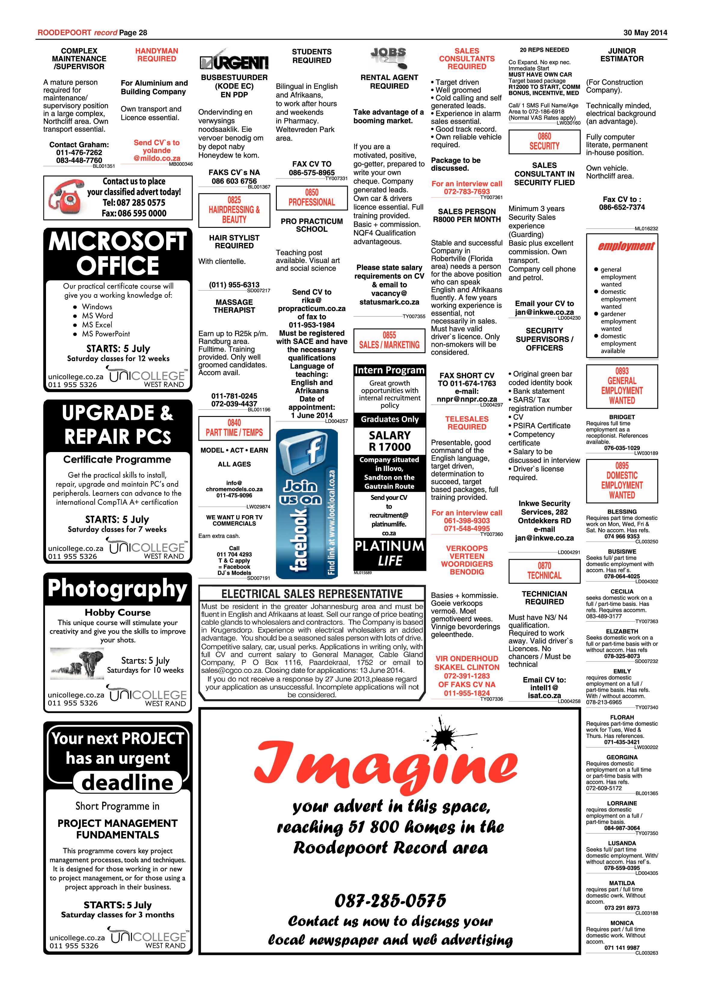 Roodepoort Record 30 May 2014 page 28