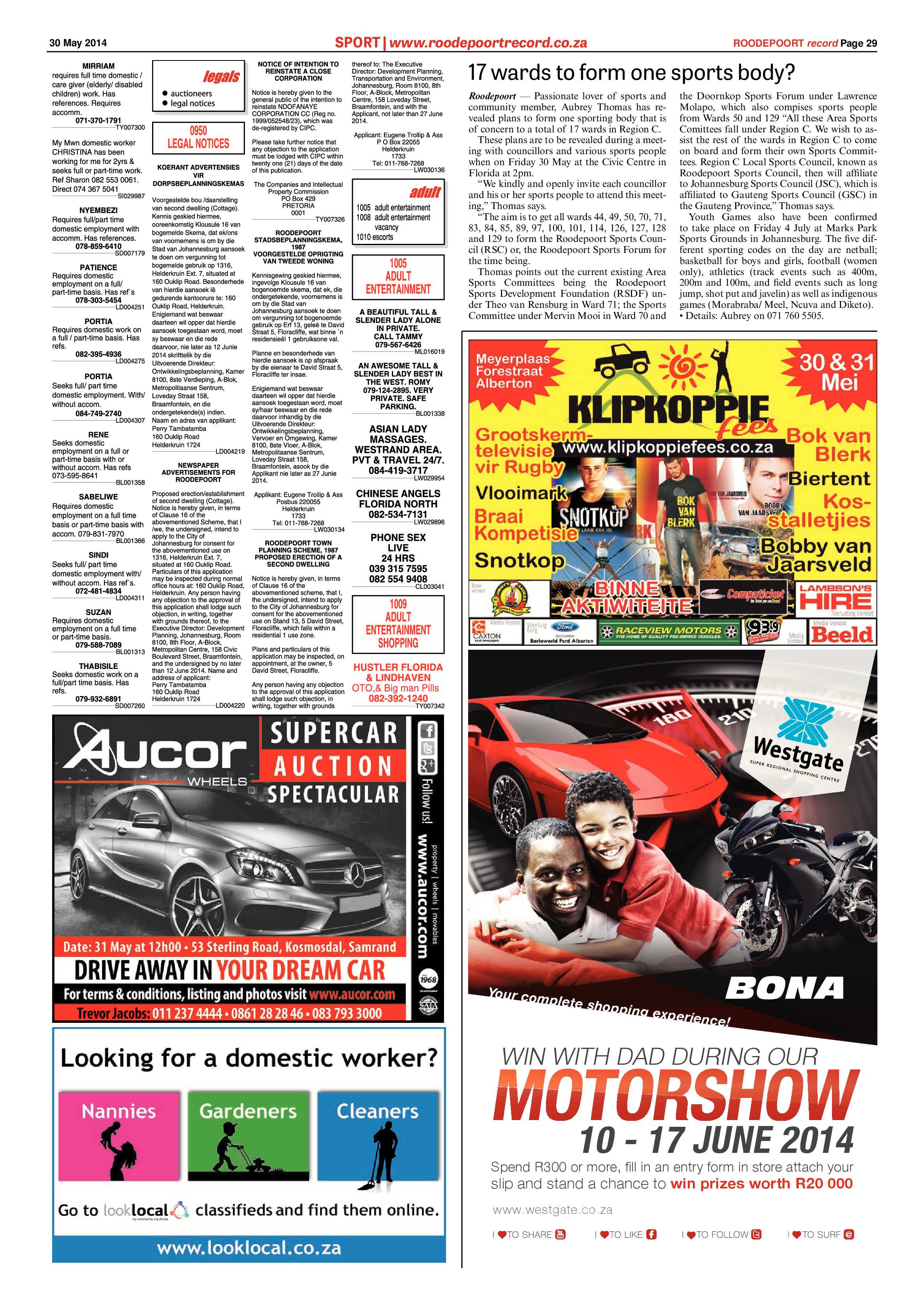 Roodepoort Record 30 May 2014 page 29