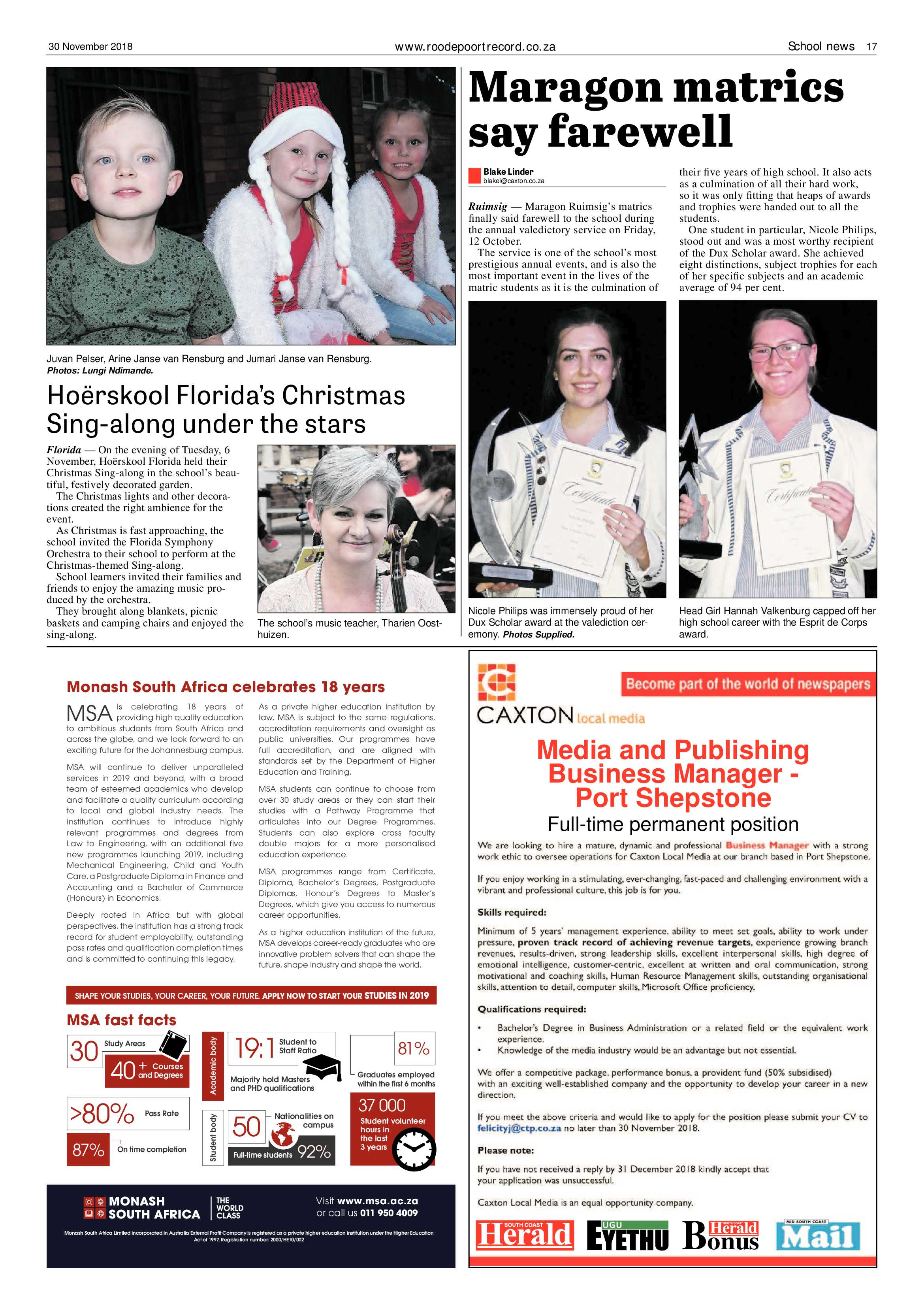 Roodepoort Record 30 November 2018 page 17