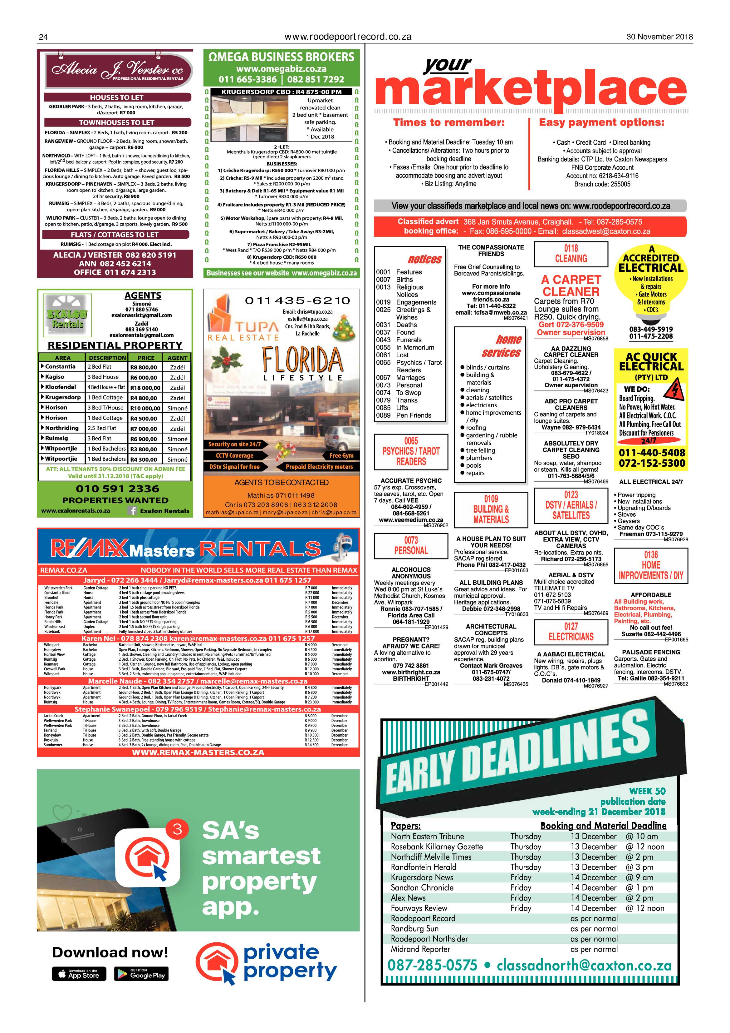 Roodepoort Record 30 November 2018 page 24