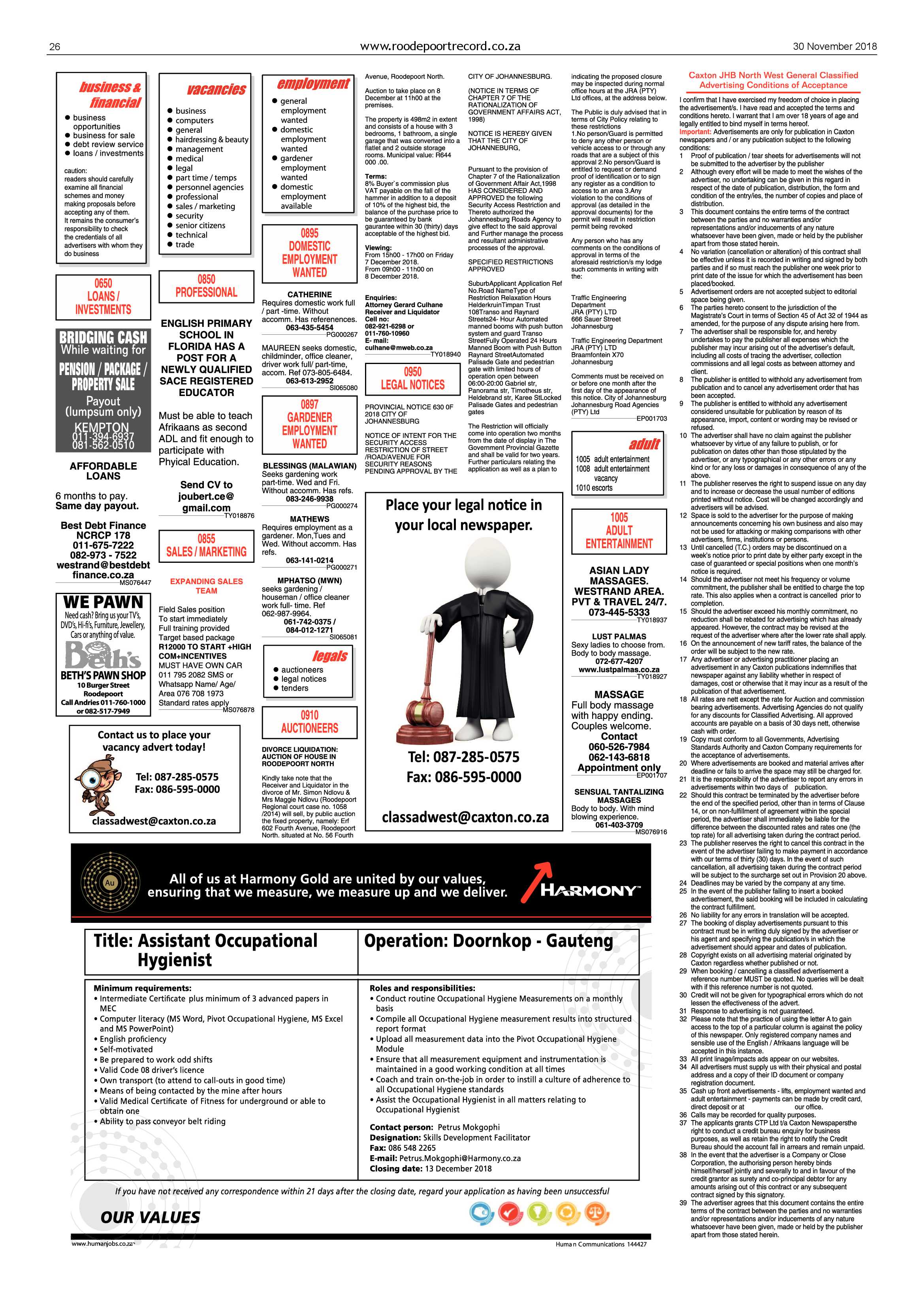 Roodepoort Record 30 November 2018 page 26