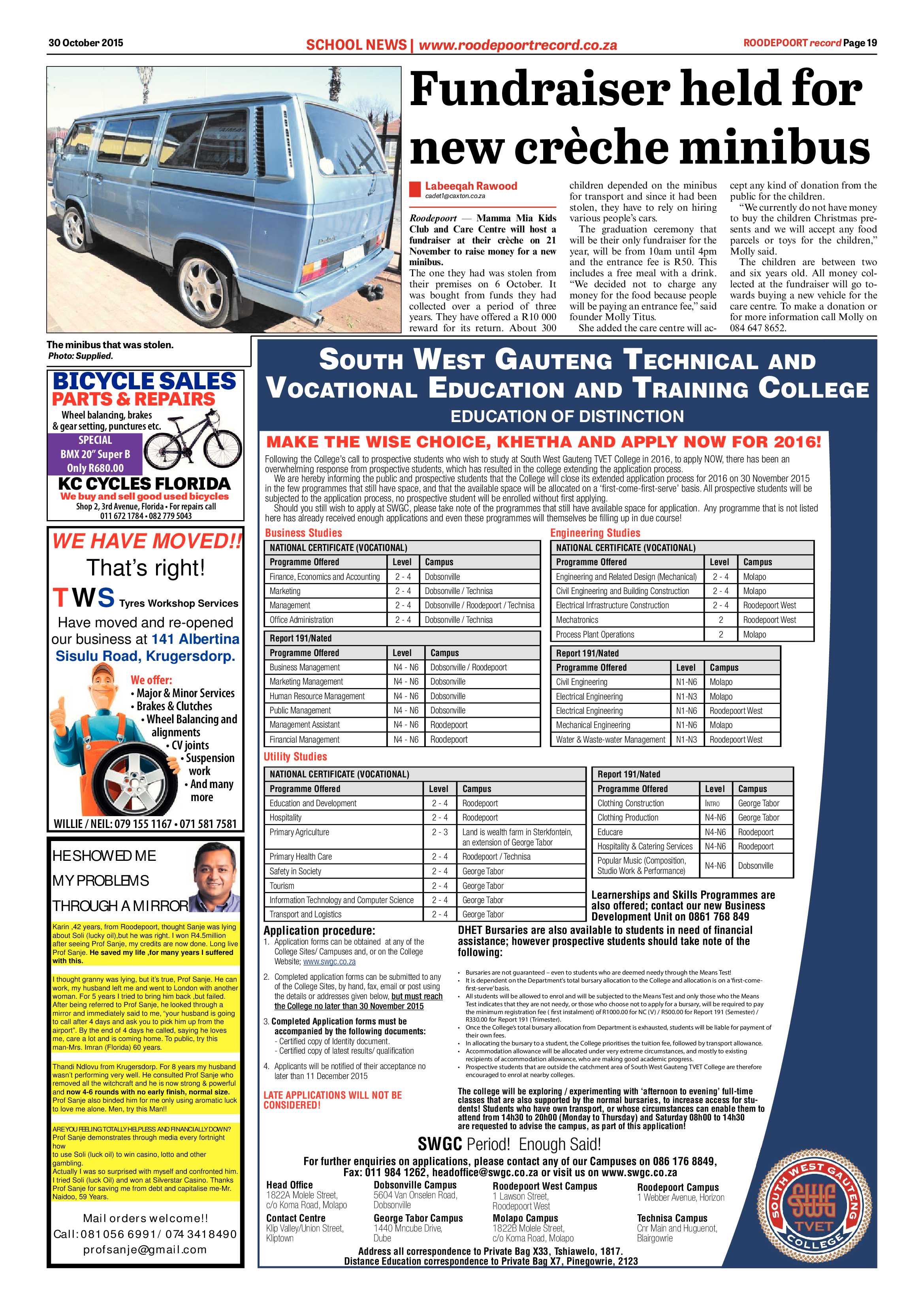 Roodepoort Record 30 October 2015 page 19