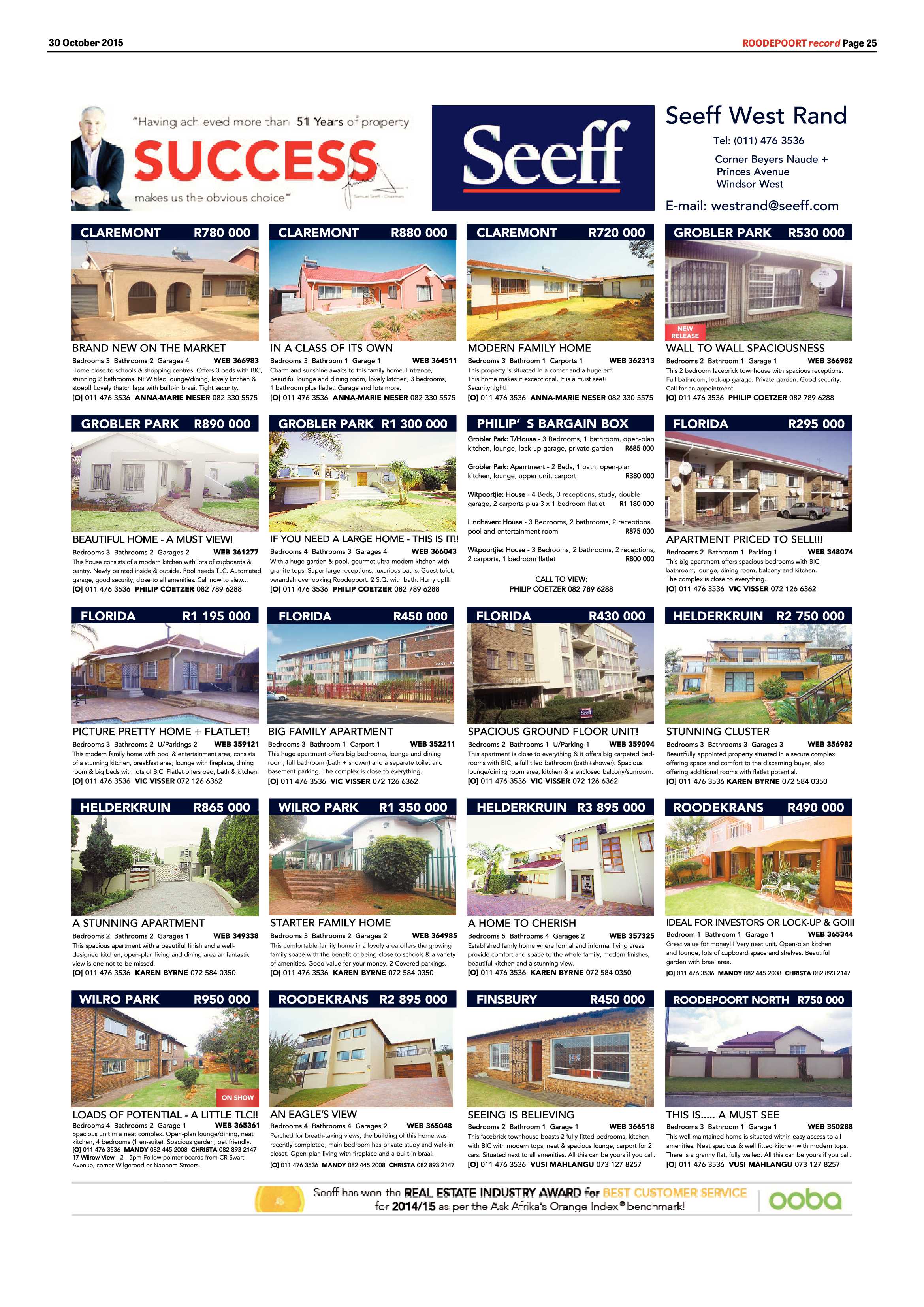 Roodepoort Record 30 October 2015 page 25