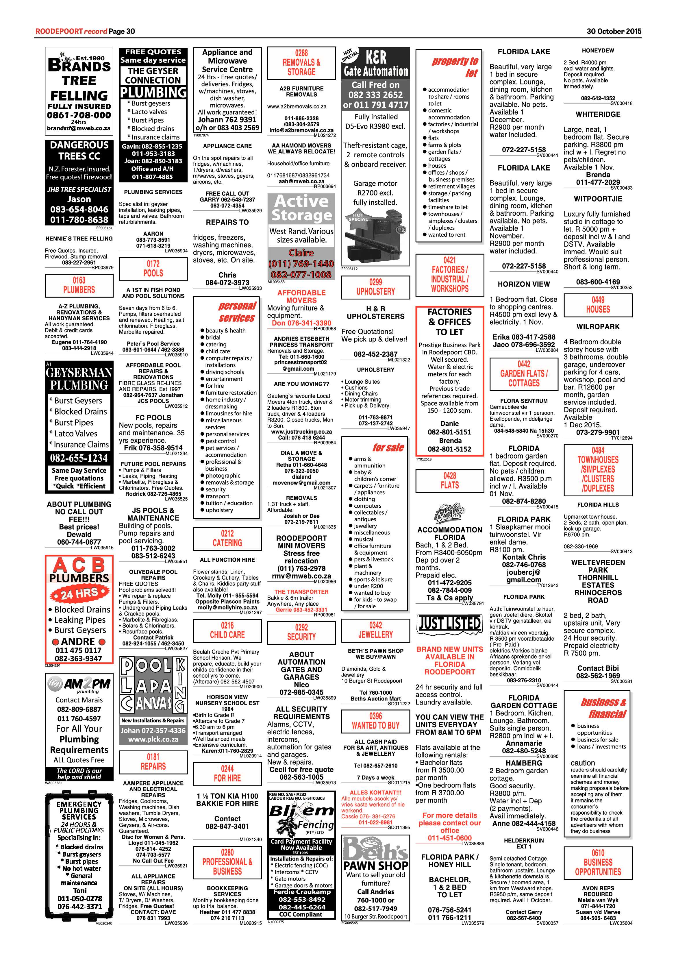 Roodepoort Record 30 October 2015 page 30