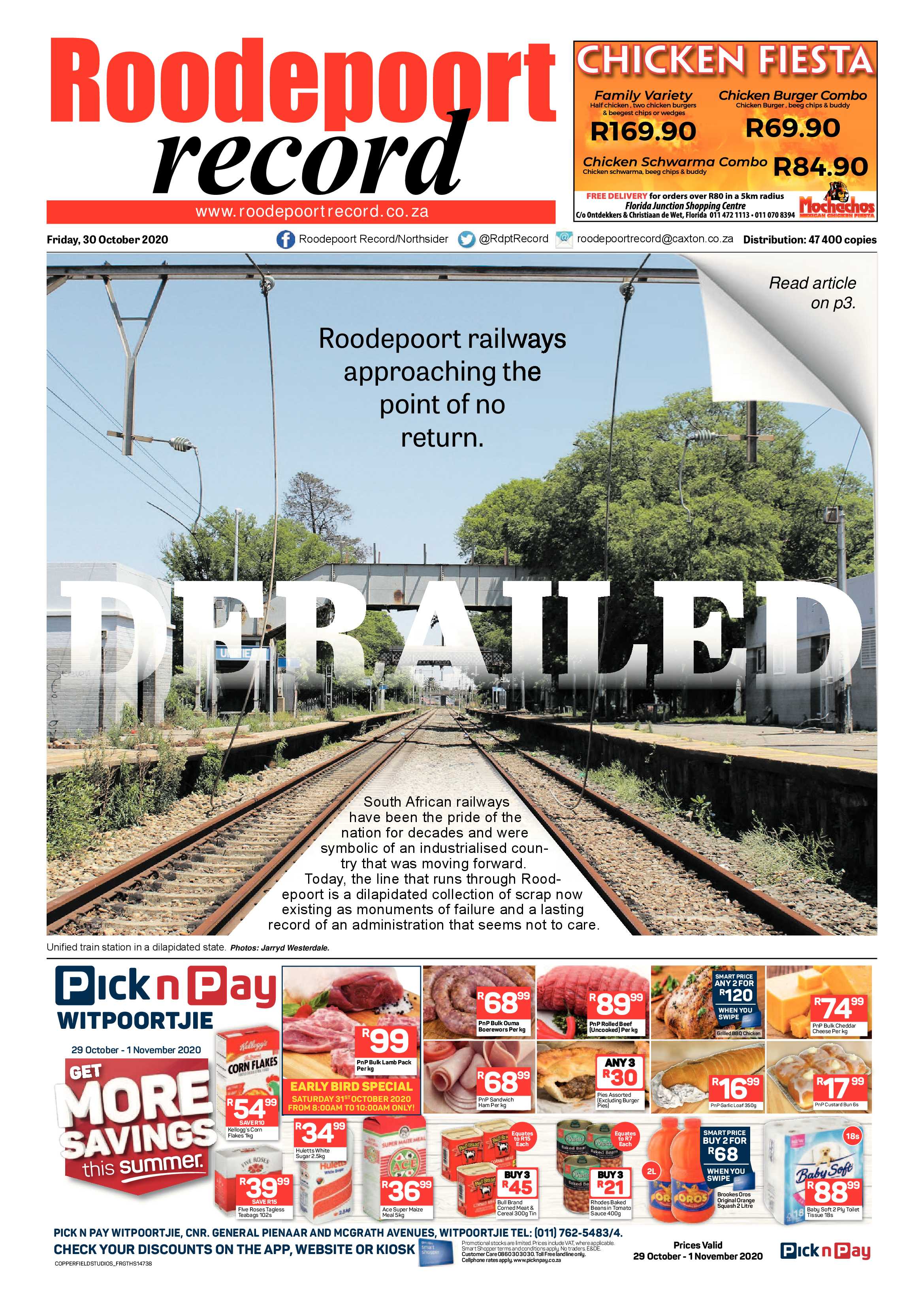 Roodepoort Record 30 October 2020 page 1