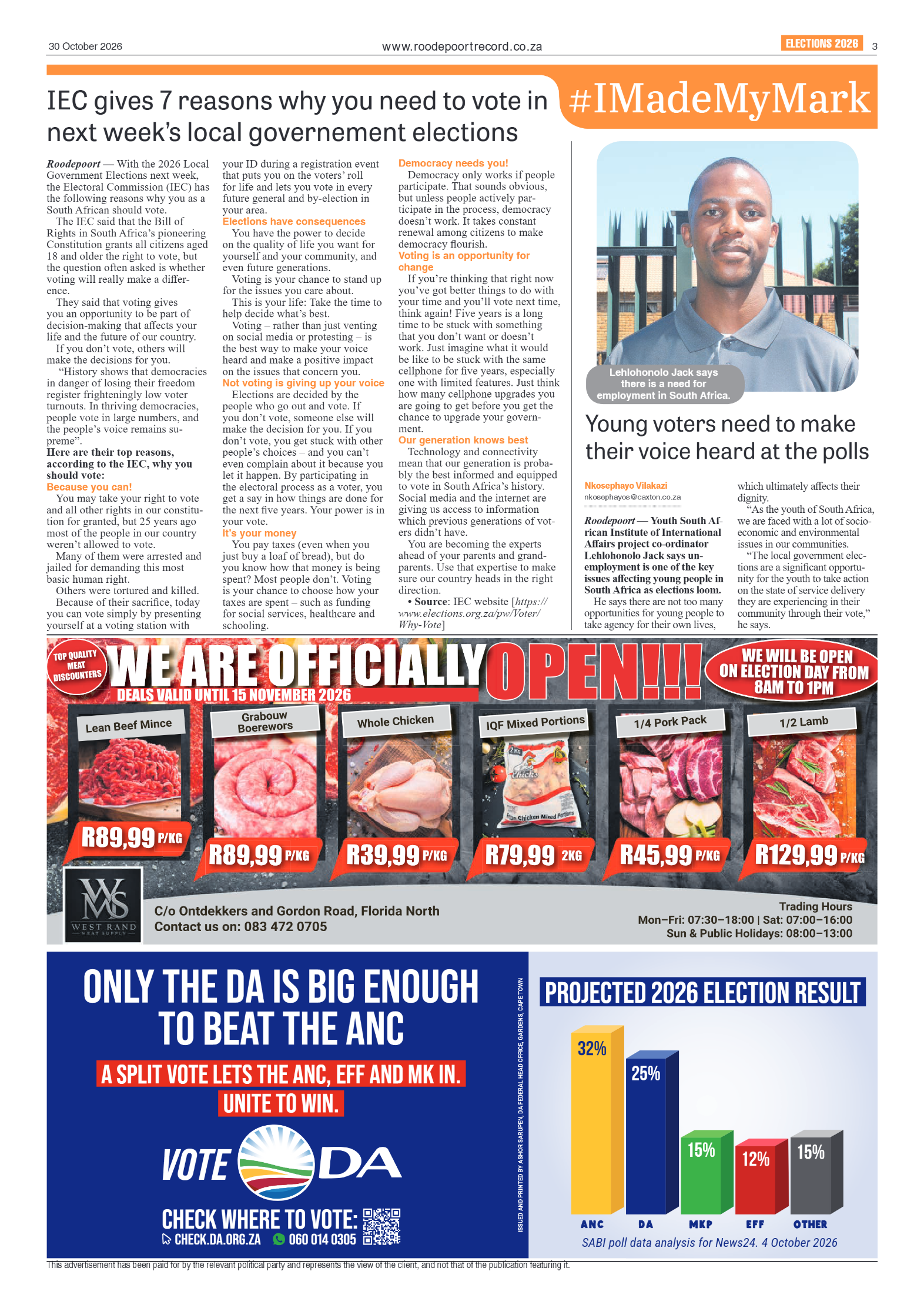 Roodepoort Record 30 October 2026 | Roodepoort Record