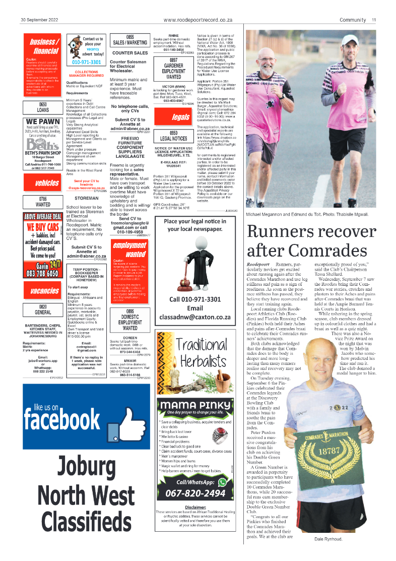 Roodepoort Record 30 September 2022 page 11