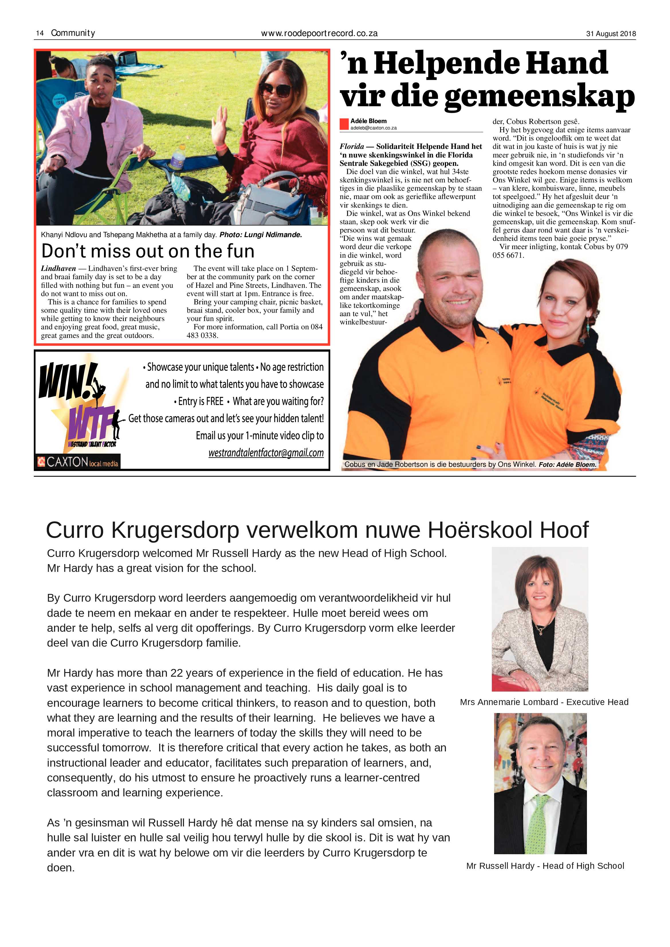 Roodepoort Record 31 August 2018 page 14
