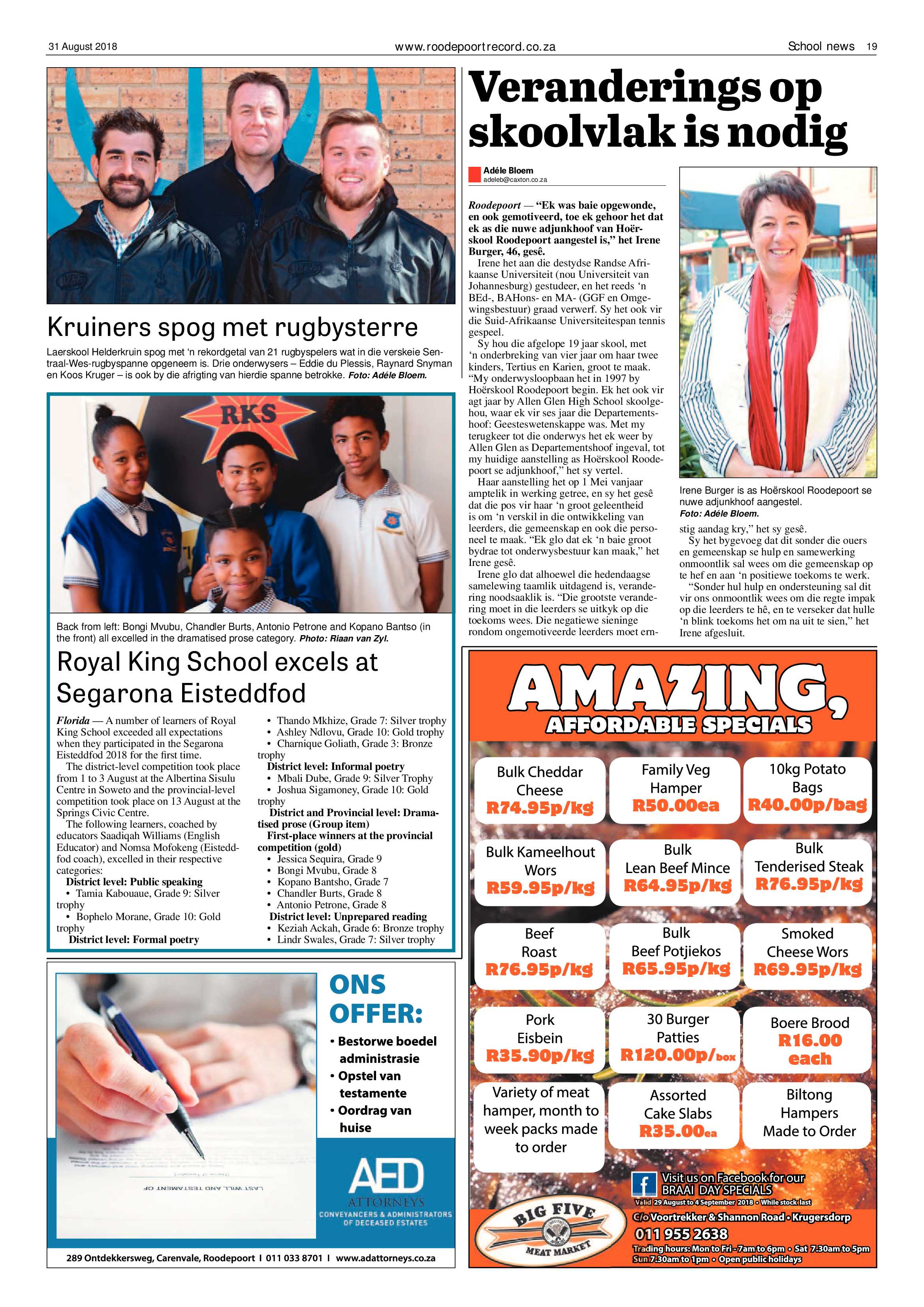 Roodepoort Record 31 August 2018 page 19