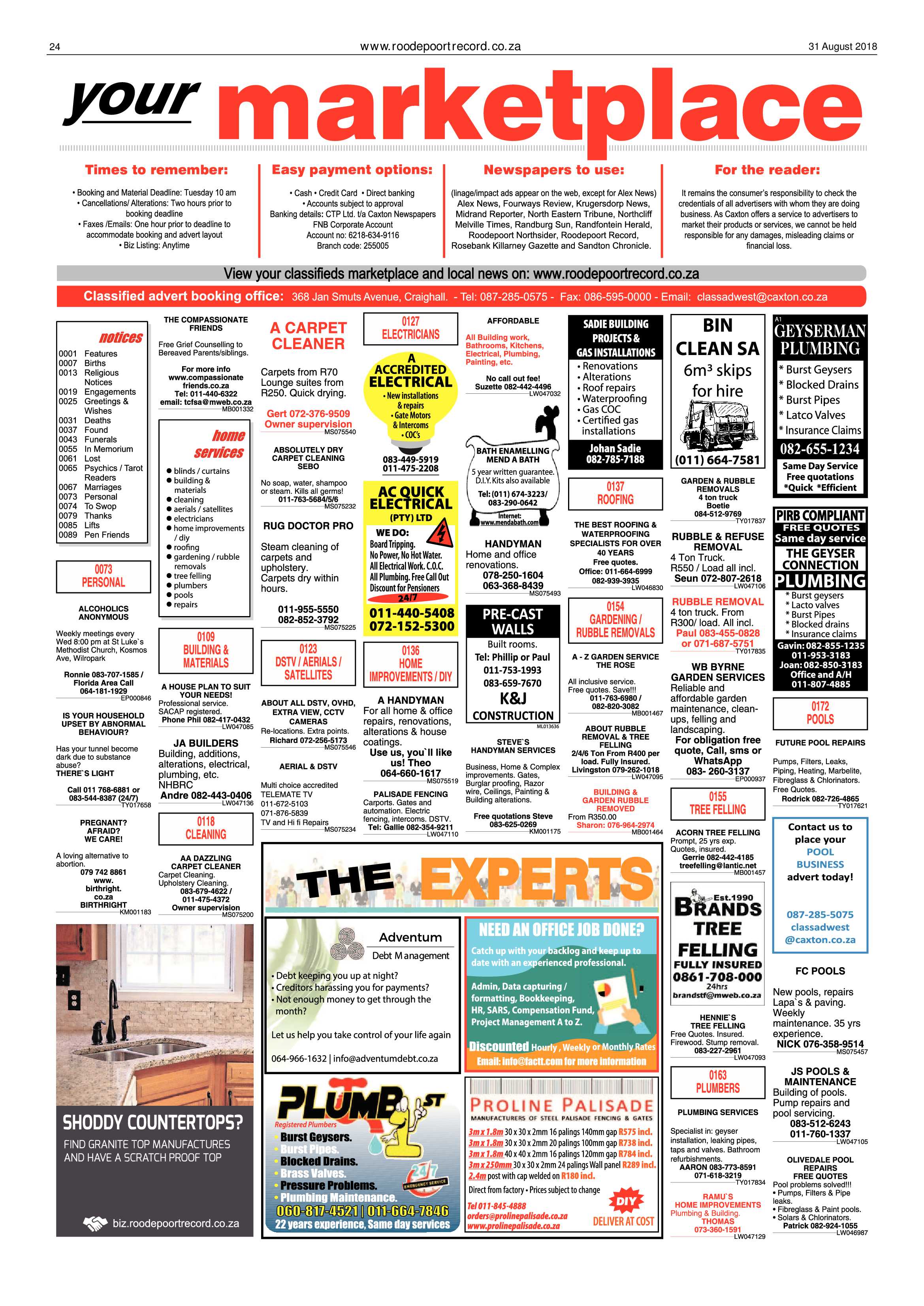 Roodepoort Record 31 August 2018 page 24