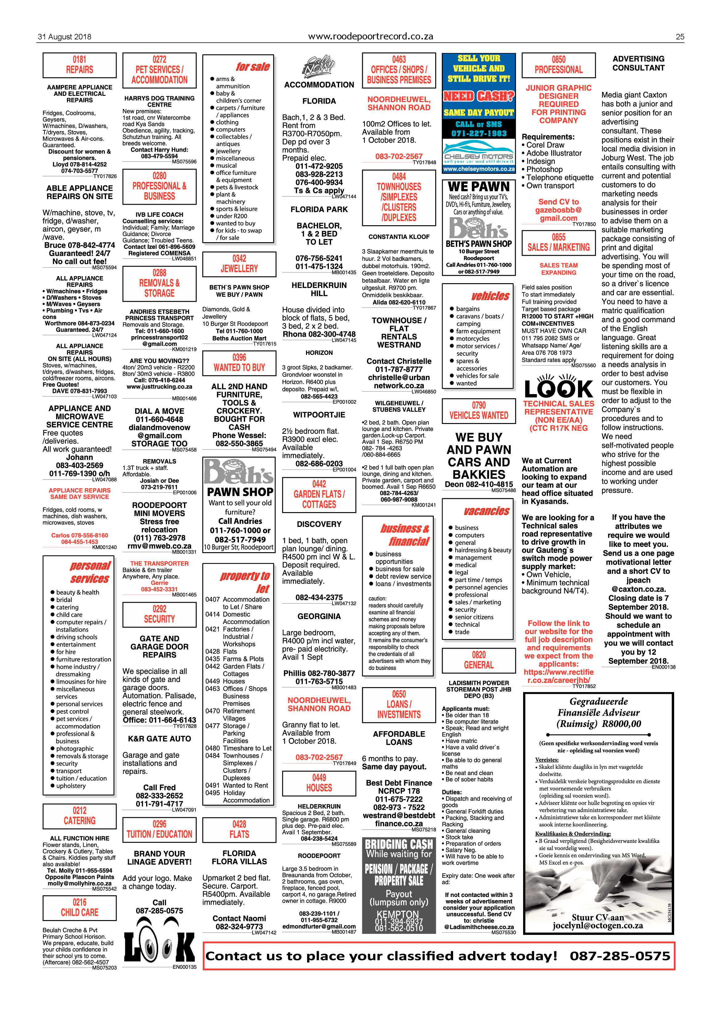 Roodepoort Record 31 August 2018 page 25