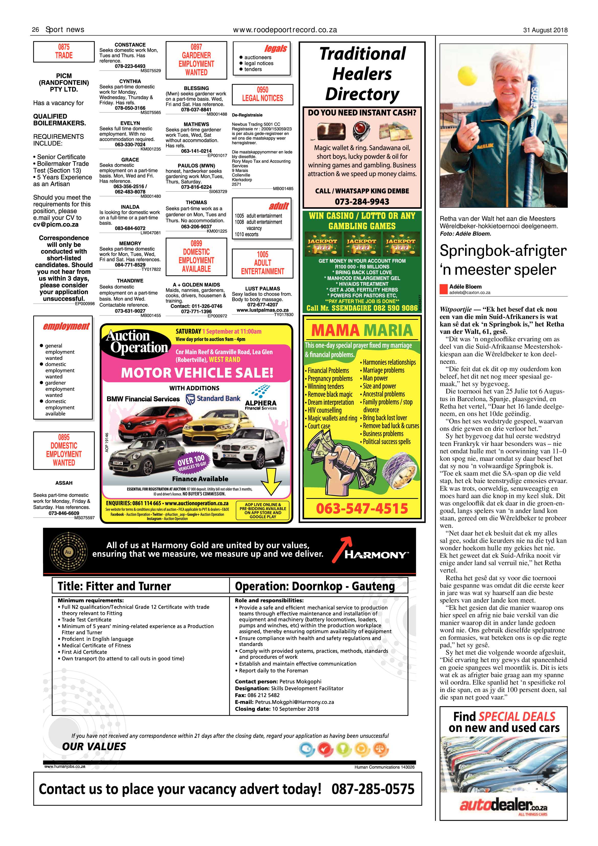 Roodepoort Record 31 August 2018 page 26